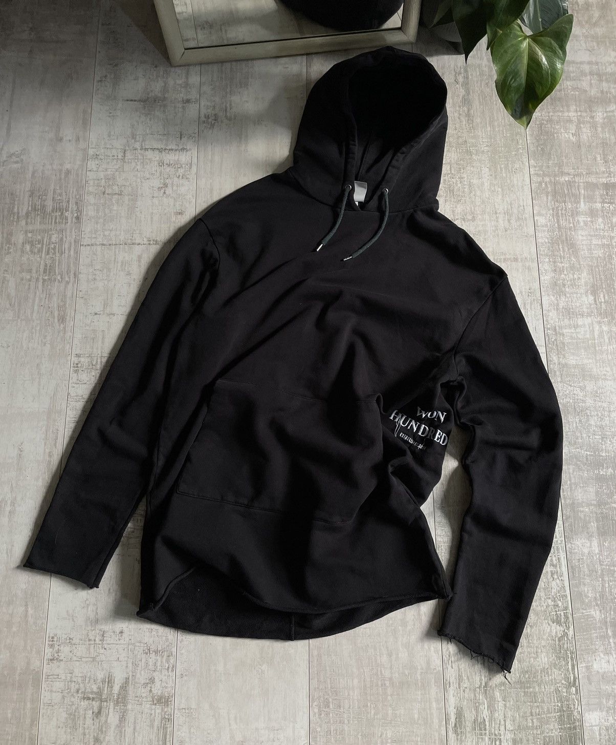Won Hundred Won Hundred Detroit Black Hoodies Knit Logo RARE Size US M / EU 48-50 / 2 - 1 Thumbnail