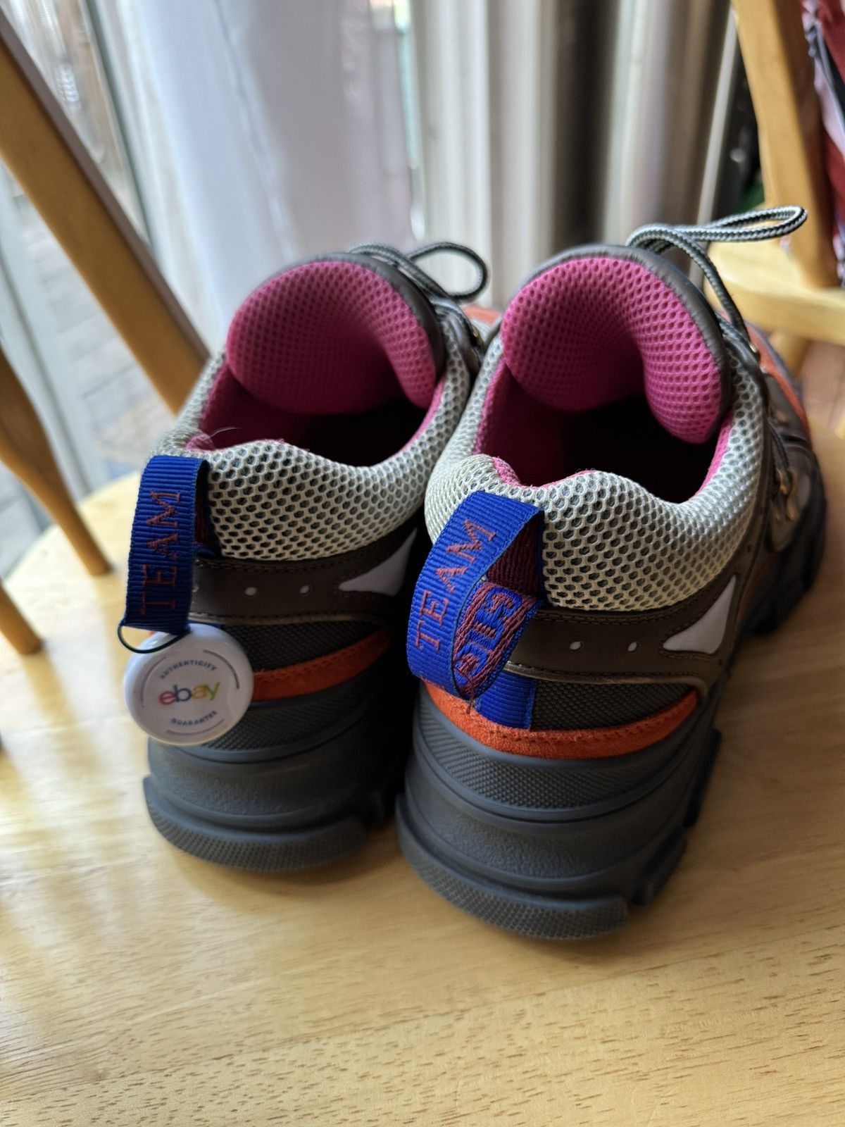 Gucci Gucci Flashtrek Crystal Grey Orange Size US 8 / IT 38 - 3 Thumbnail