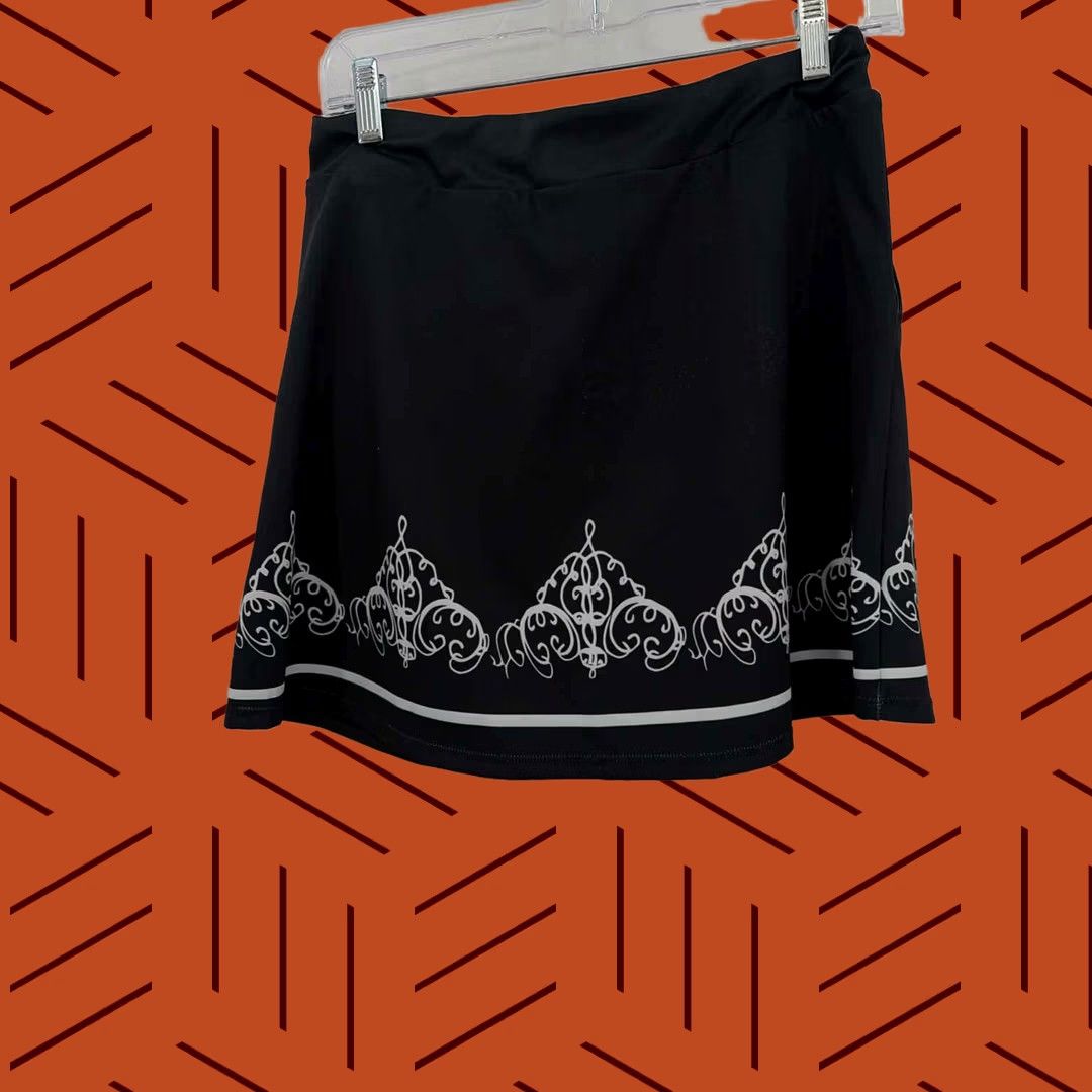 Vintage Acegolfs Skort Athletic Skirt Size Small Black Pre-Owned Size 28" / US 6 / IT 42 - 1 Thumbnail