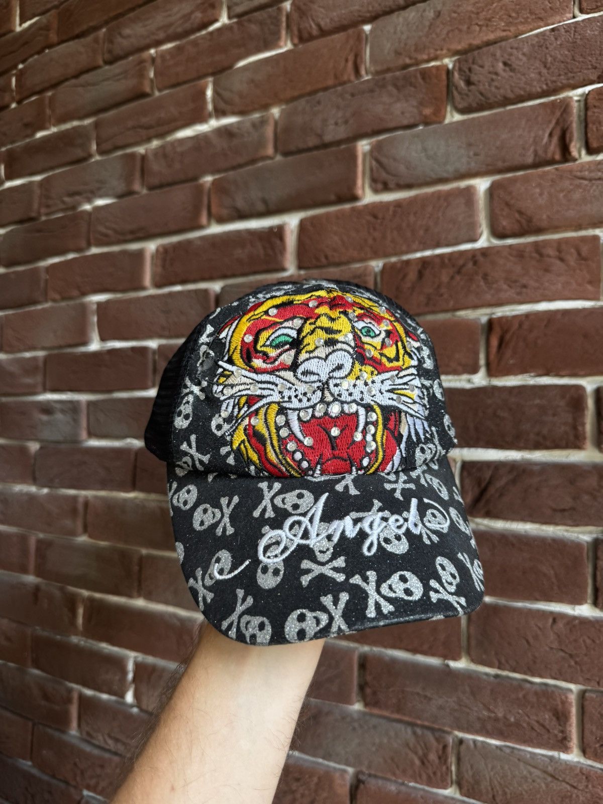 Ed Hardy Rare Vintage Ed Hardy Tiger Skull Hat Cap Y2K Drip Hype Size ONE SIZE - 1 Thumbnail