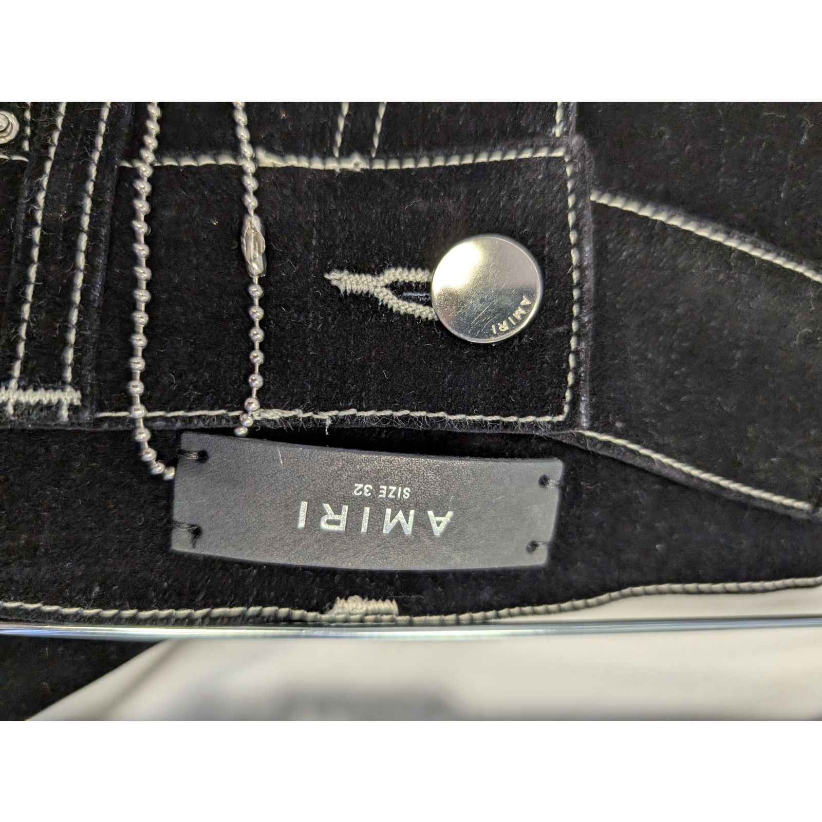 Amiri o1rshd1 Flocked Carpe Jean in Black Size US 32 / EU 48 - 14 Thumbnail