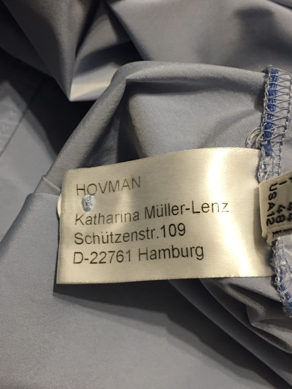 Designer Katharina Hovman Blue Metalic Blouse Shirt Size EU42 US12 Size XL / US 12-14 / IT 48-50 - 12 Thumbnail