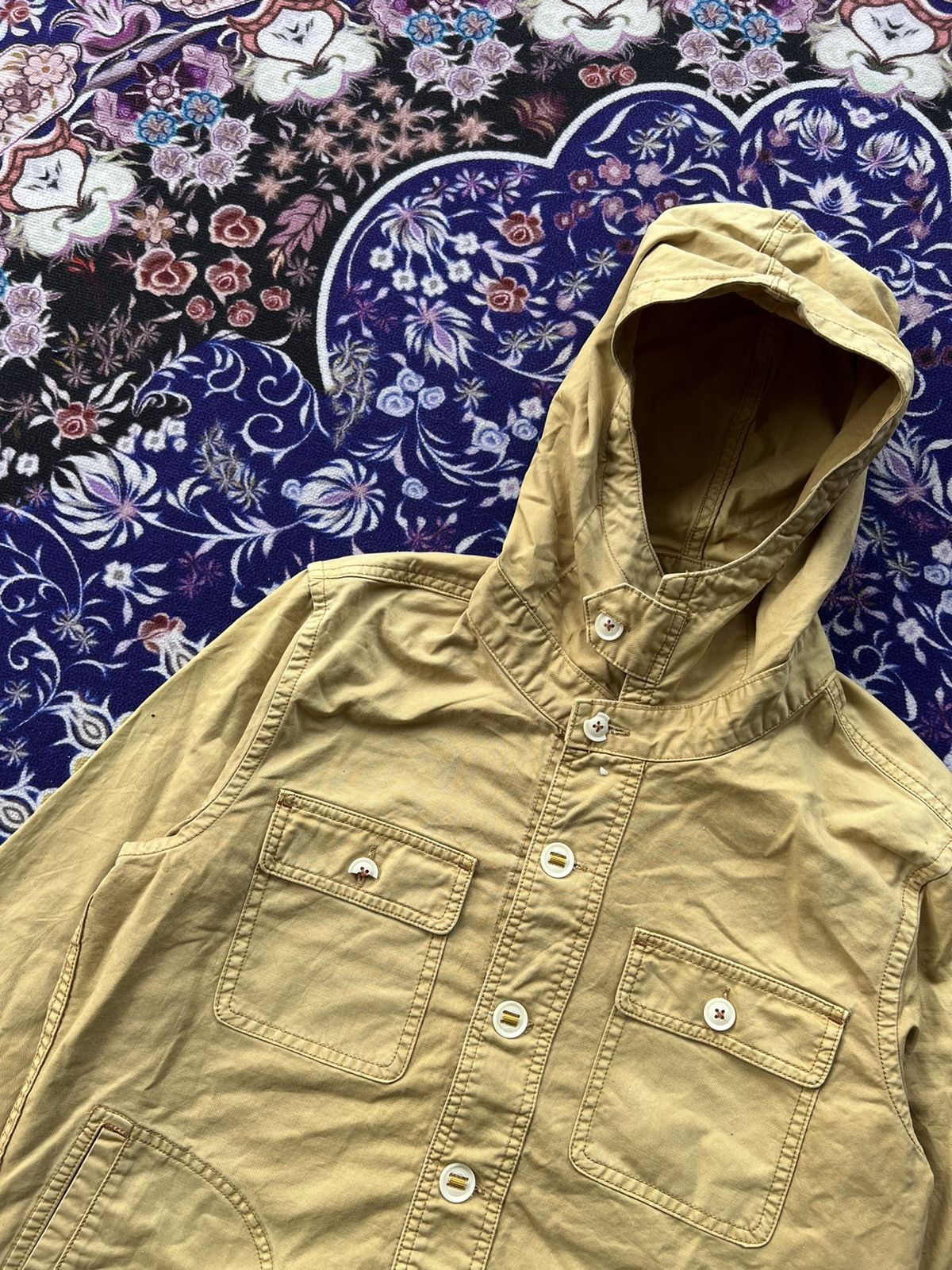 Designer Issey Miyake Jun Men 4 Pockets Denim Style Hooded Jacket Size US M / EU 48-50 / 2 - 2 Thumbnail