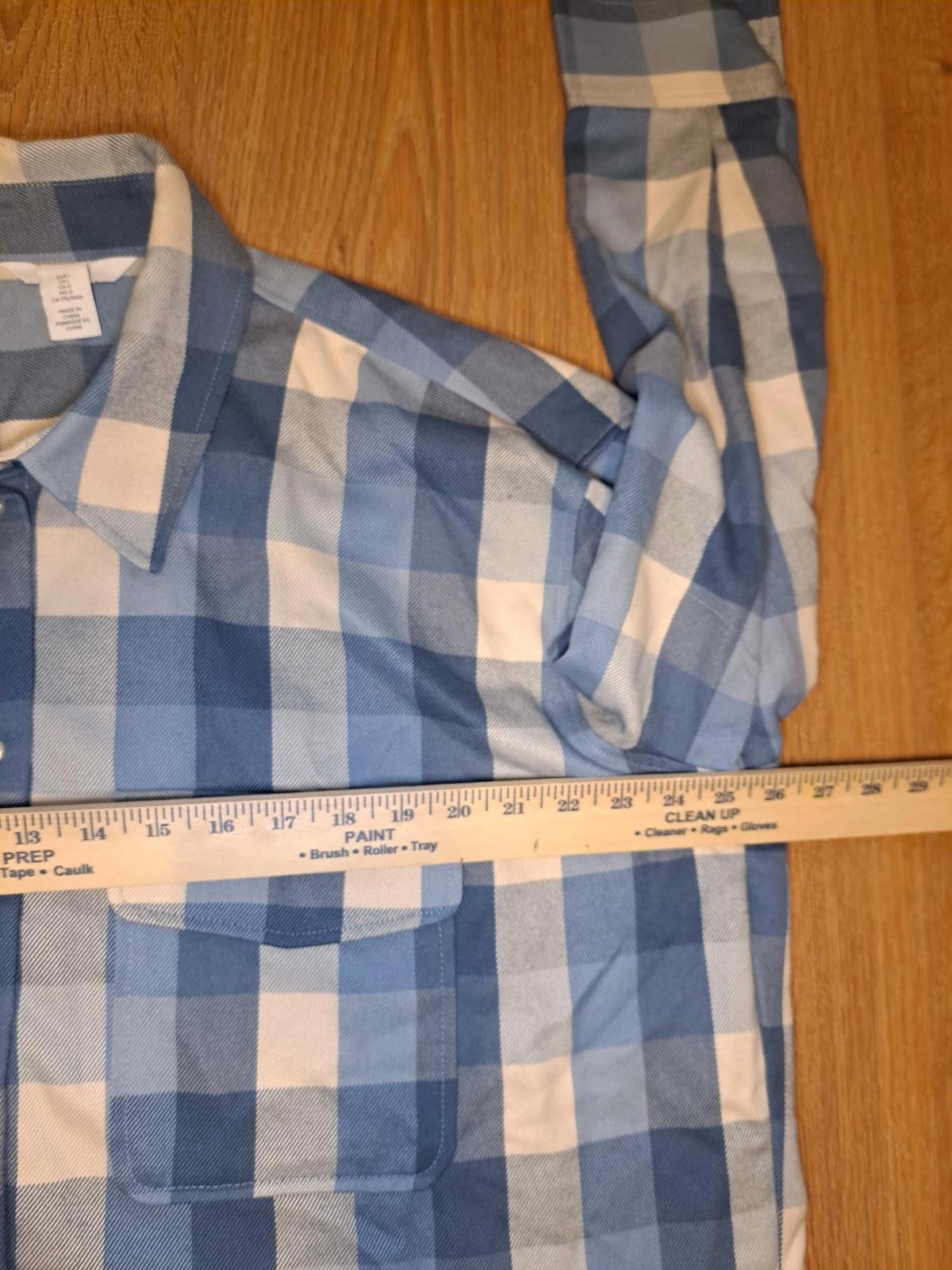H&M H&M Button Down Shirt Womens Large Check Blue Long Sleeve Size L / US 10 / IT 46 - 8 Thumbnail
