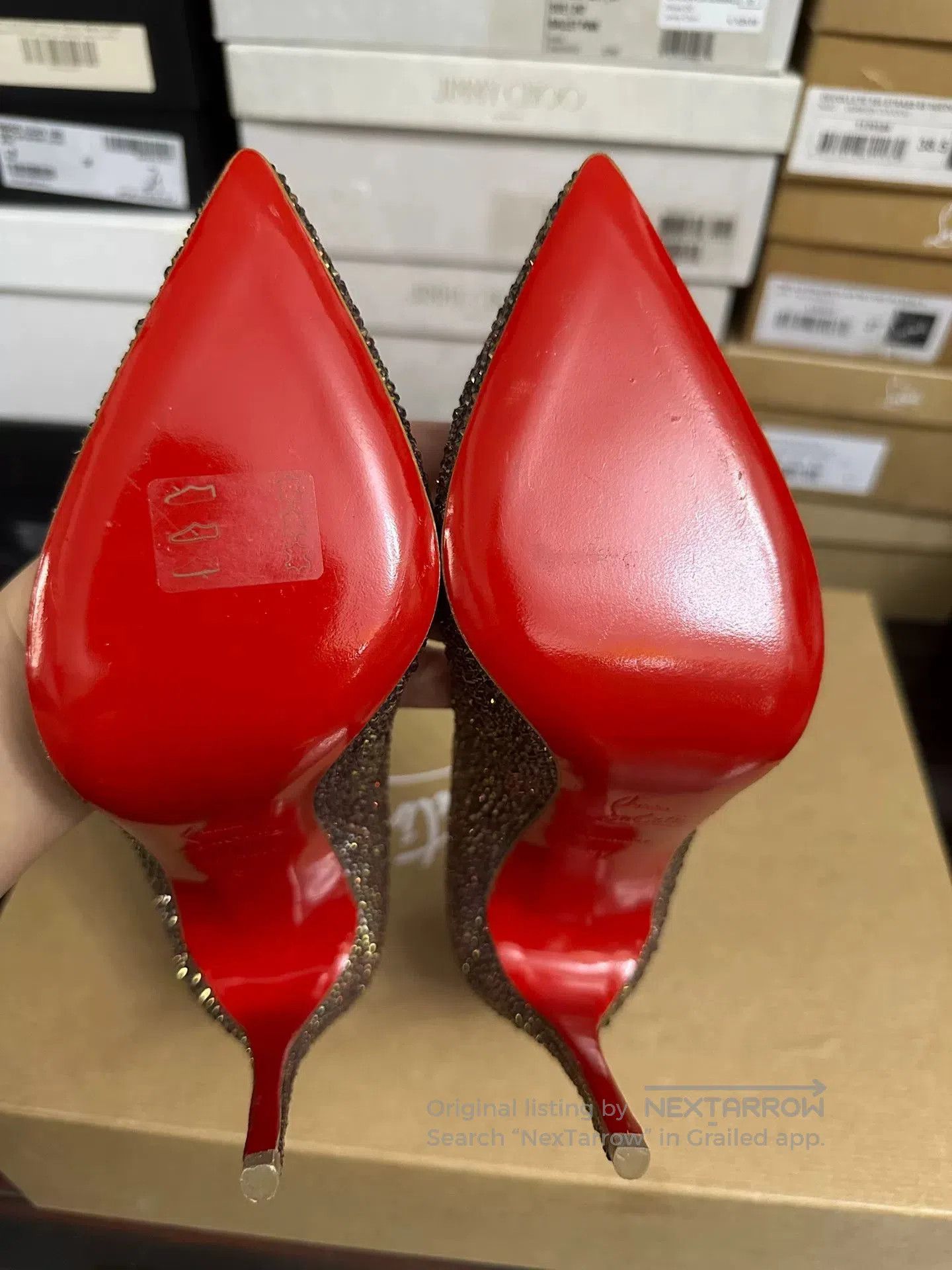 Christian Louboutin Christian Louboutin Crystal Red Sole Heels 37. Size US 6 / IT 36 - 8 Thumbnail