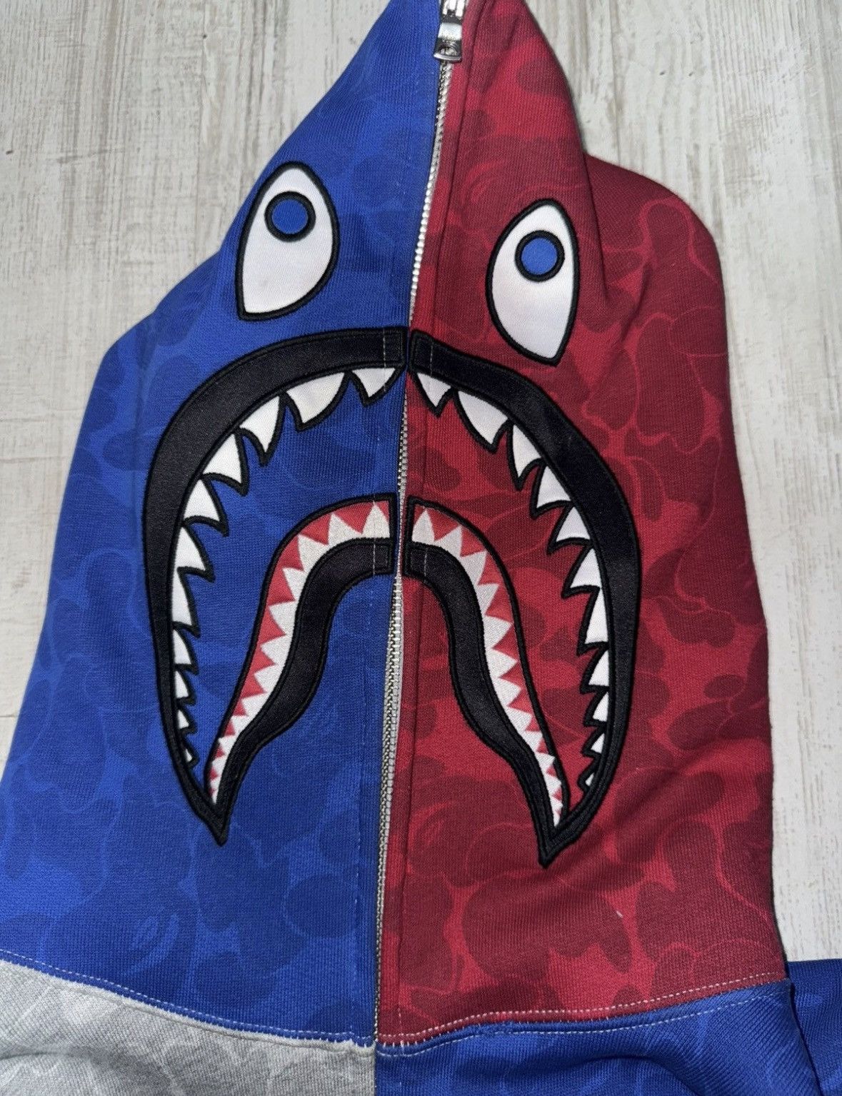 Bape × Russell Athletic bape shark fullzip Size US XL / EU 56 / 4 - 4 Thumbnail