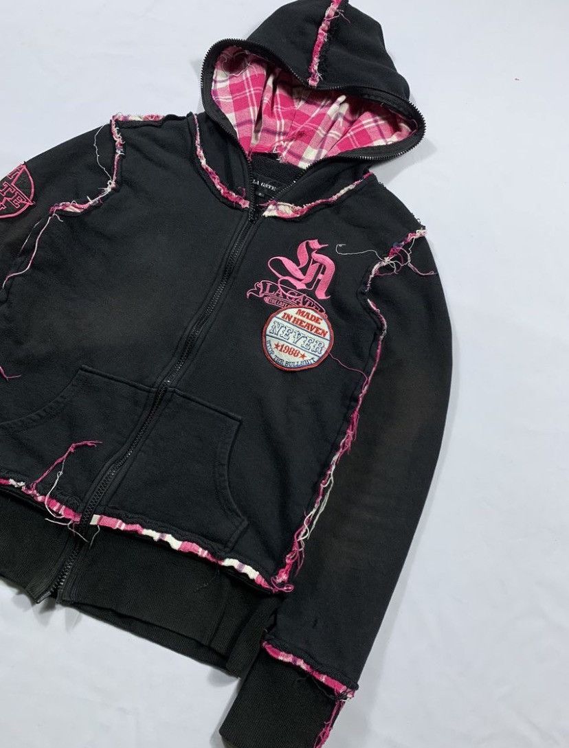Japanese Brand Japanese Sick Distressed Faded La Gate Zip Hoodie Size US M / EU 48-50 / 2 - 2 Thumbnail