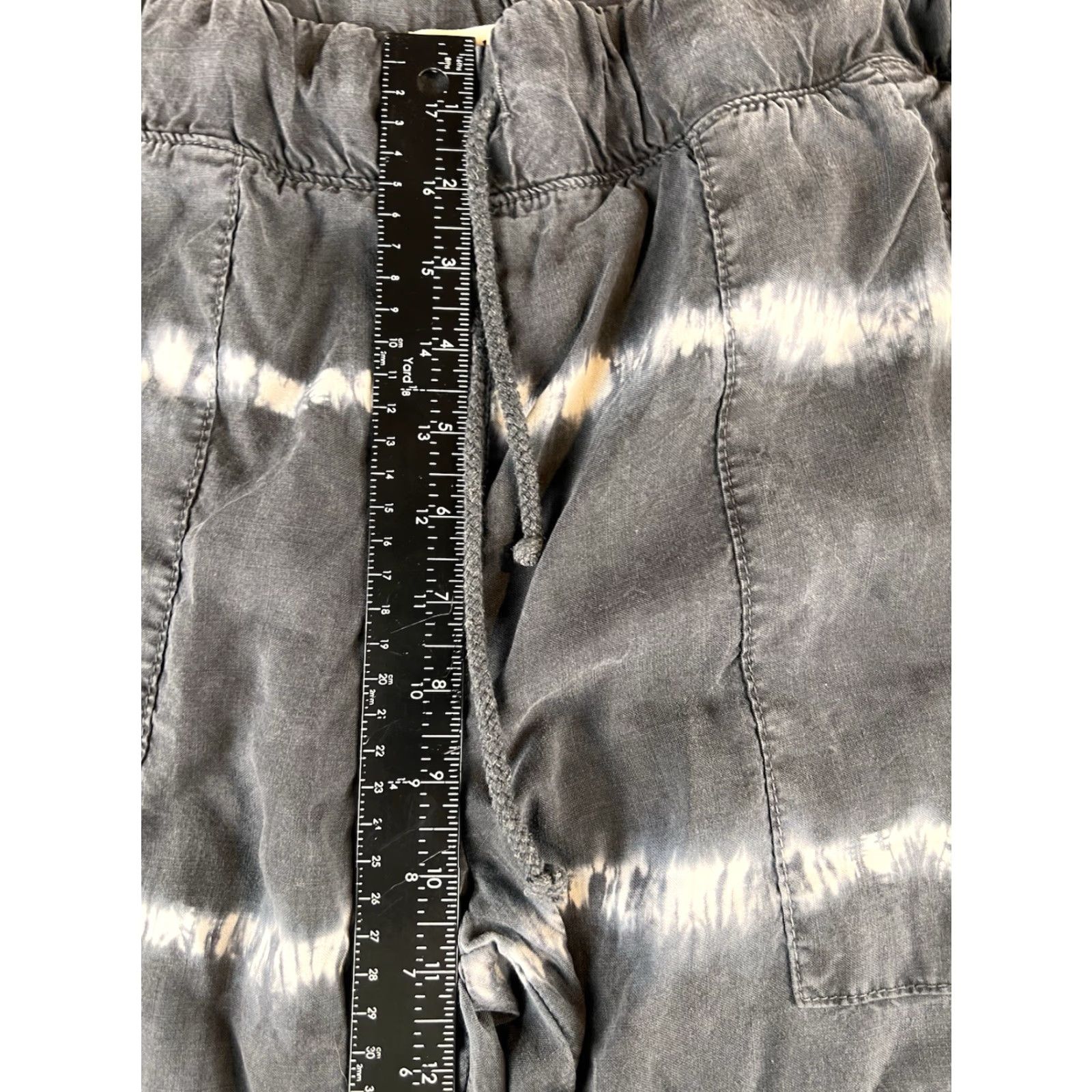 Anthropologie CLOTH & STONE ANTHROPOLOGIE Joggers Womens L Tie-Dye Striped Washed Black Size 36" / US 14 / IT 50 - 7 Thumbnail