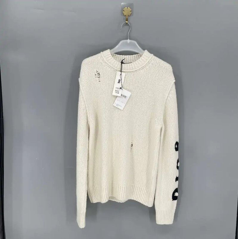 Dior Dior White Wool Sweater for Men 0089 Size US S / EU 44-46 / 1 - 1 Thumbnail