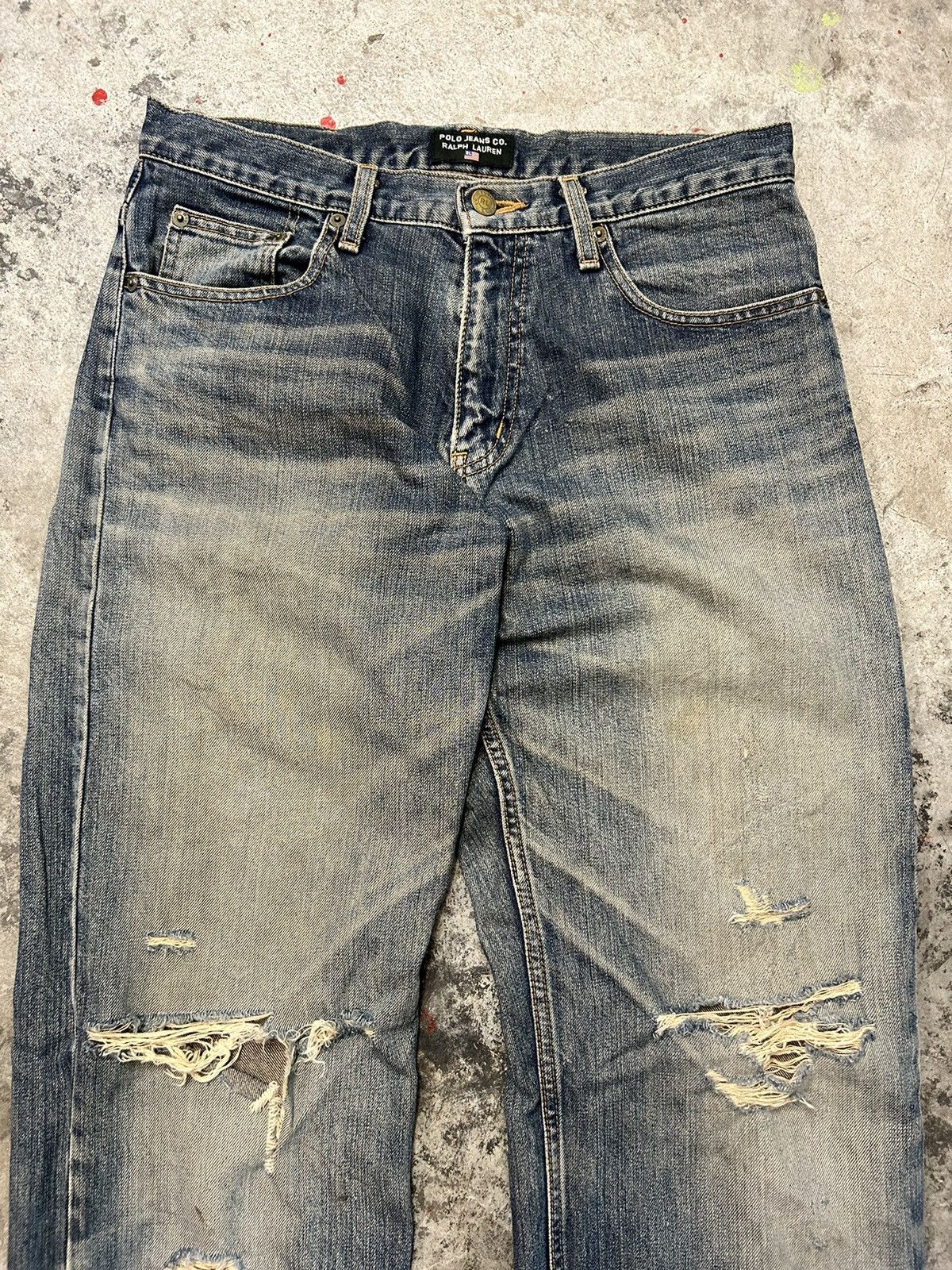 Polo Ralph Lauren Ralph Lauren Vintage Ripped Denim Jeans Size US 34 / EU 50 - 5 Thumbnail