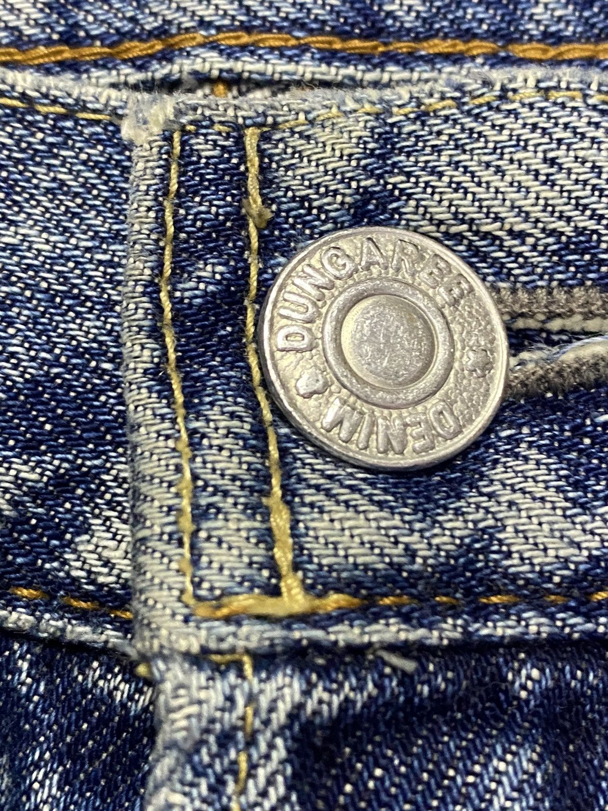 Vintage Vtg Japanese Denim Dungaree Selvedge Faded Wash Loose Jeans Size US 31 - 19 Thumbnail