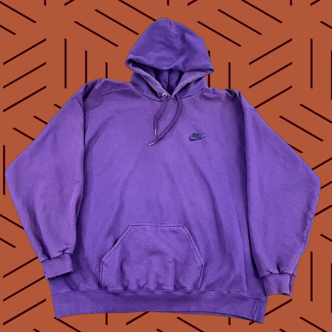 Nike Vintage Nike Hoodie Mens XL Purple Sweatshirt Pullover Retro Swoosh Check 90s Size US XL / EU 56 / 4 - 1 Thumbnail