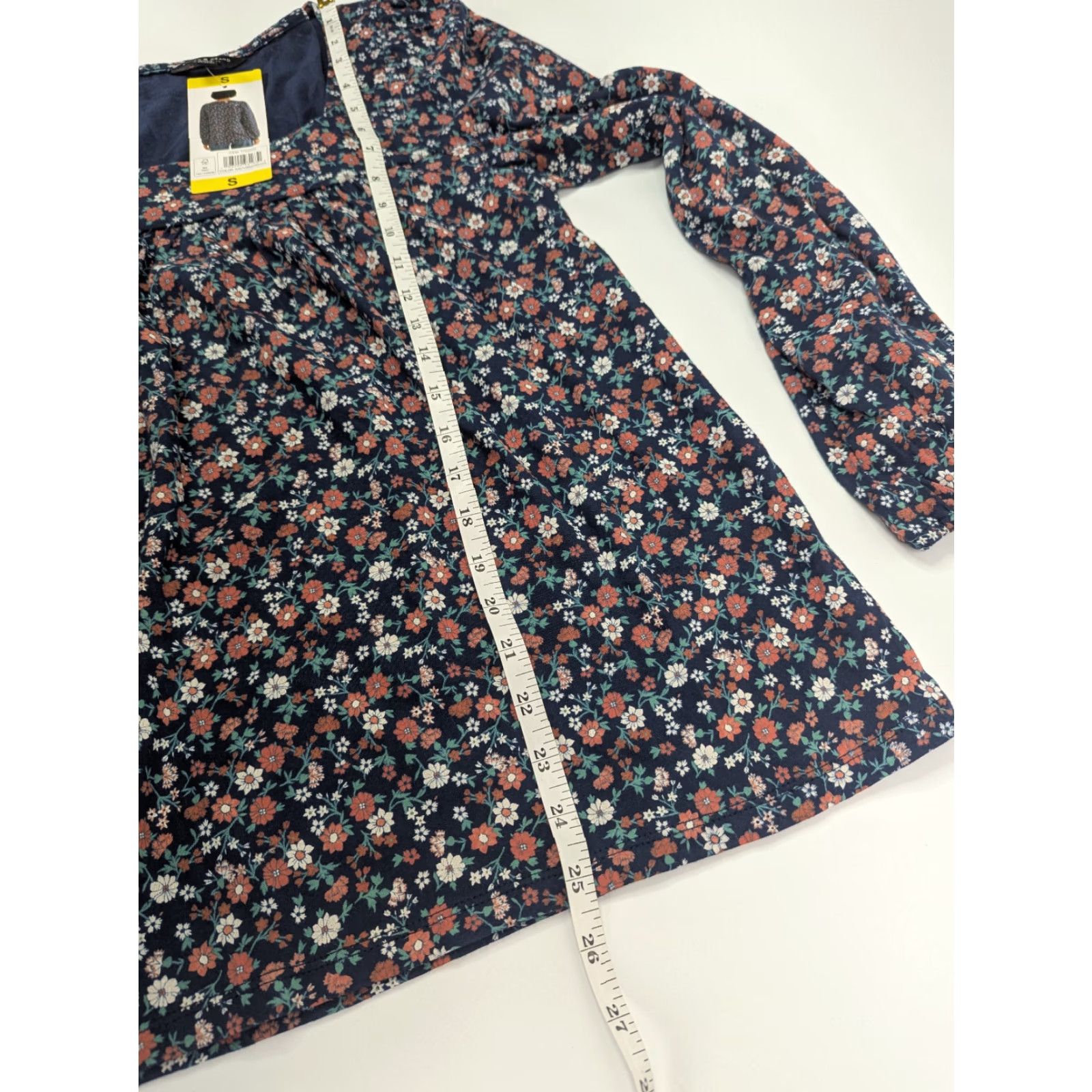 Lucky Brand NWT Lucky Brand Blouse Womens Small Square Neck Long Sleeve Floral Boho Hippy Multicolor Size S / US 4 / IT 40 - 4 Thumbnail