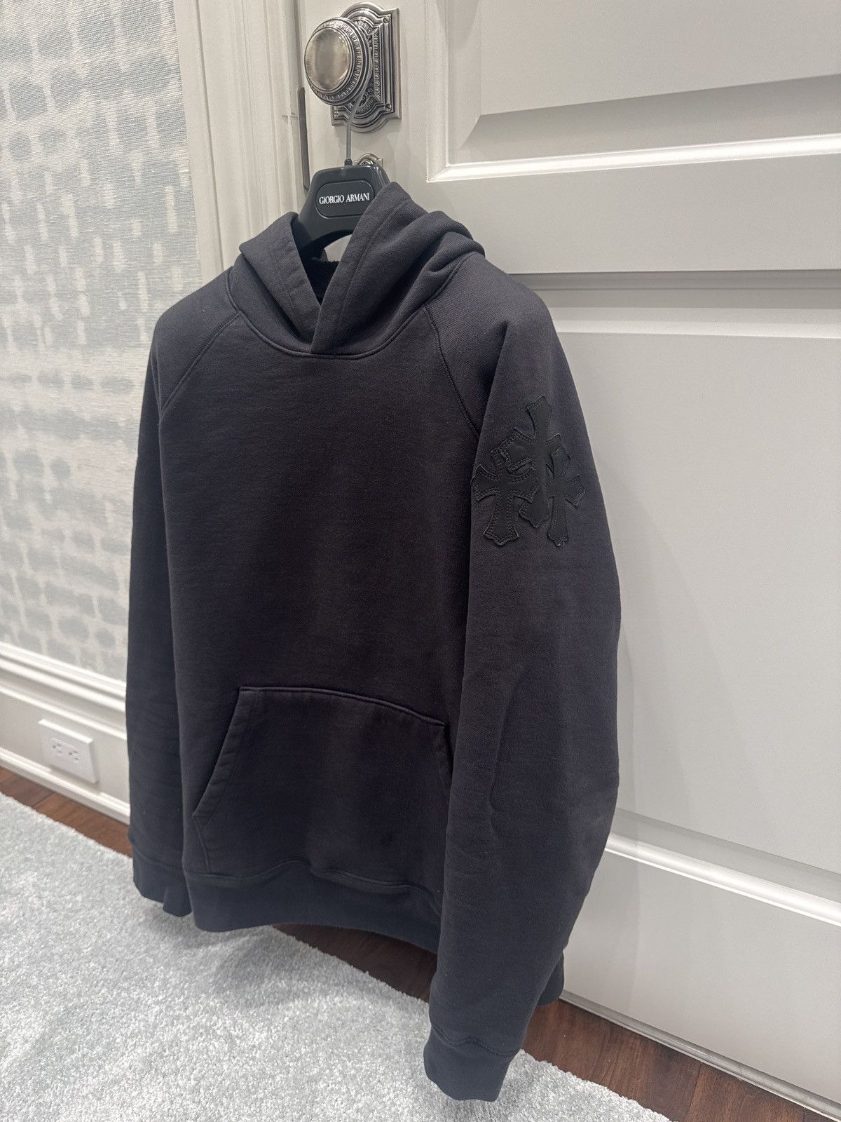 Chrome Hearts Black chrome hearts custom leather patch hoodie Size US M / EU 48-50 / 2 - 1 Thumbnail