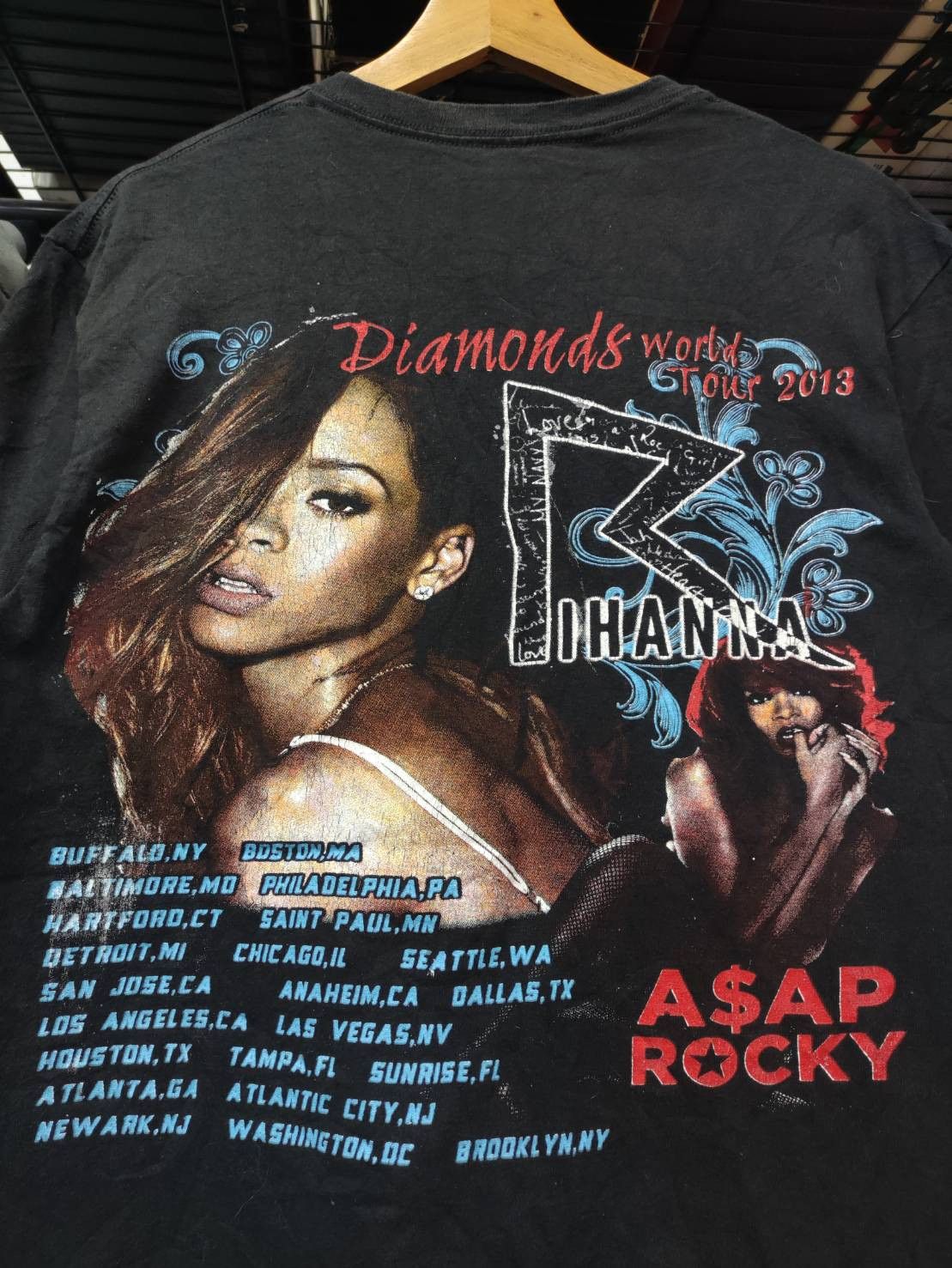 Rihanna Rihanna x Asap Rocky Diamonds Promo Tour Rap T-Shirt Size US M / EU 48-50 / 2 - 10 Thumbnail