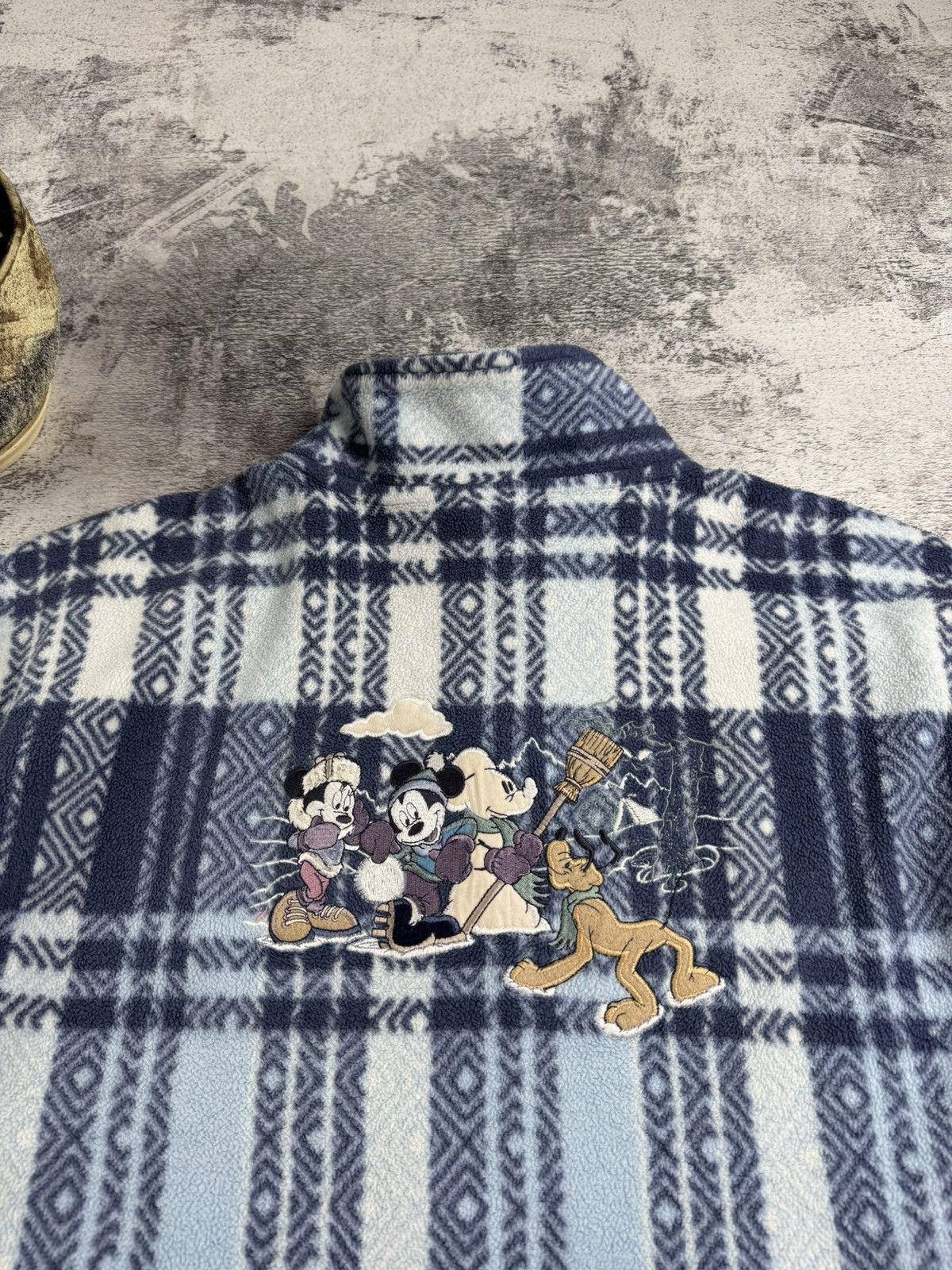 Disney Disney Store 90s Vintage Zip Plaid Preppy New Year Cozy Fleece Jacket Pullover Size US L / EU 52-54 / 3 - 7 Thumbnail