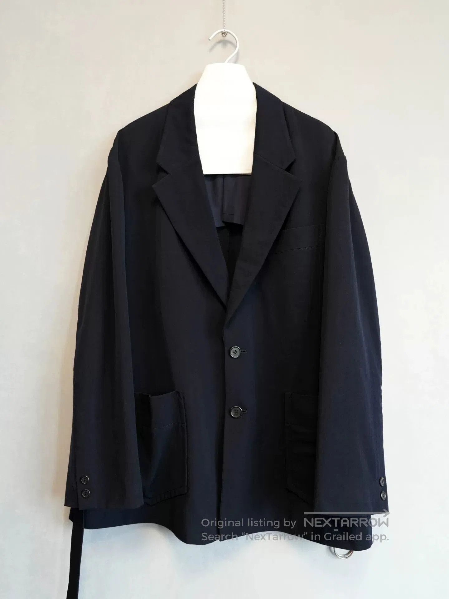 Yohji Yamamoto Yohji Yamamoto Wool Jacket Navy Blue. Size US M / EU 48-50 / 2 - 3 Thumbnail