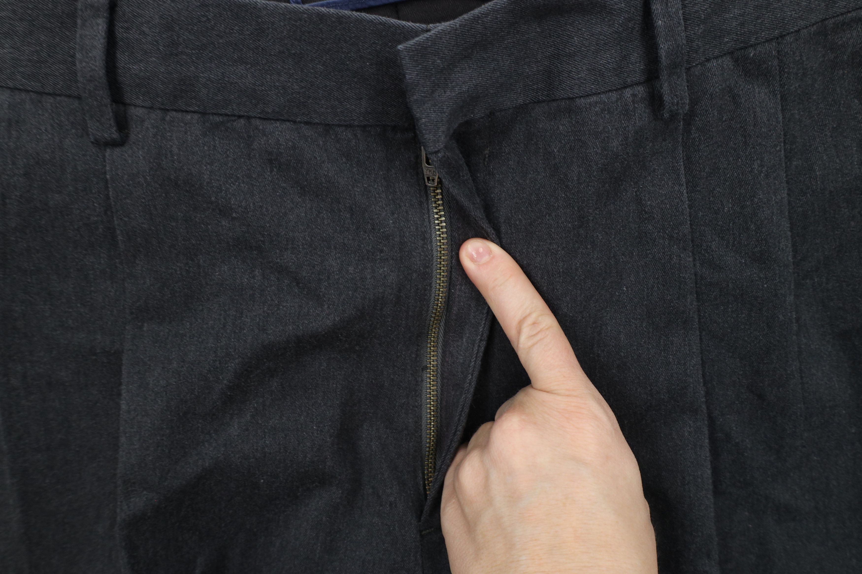 Lands' End × Vintage Vintage 90s Lands End Cotton Pleated Cuffed Wide Leg Pants Size US 38 / EU 54 - 6 Thumbnail