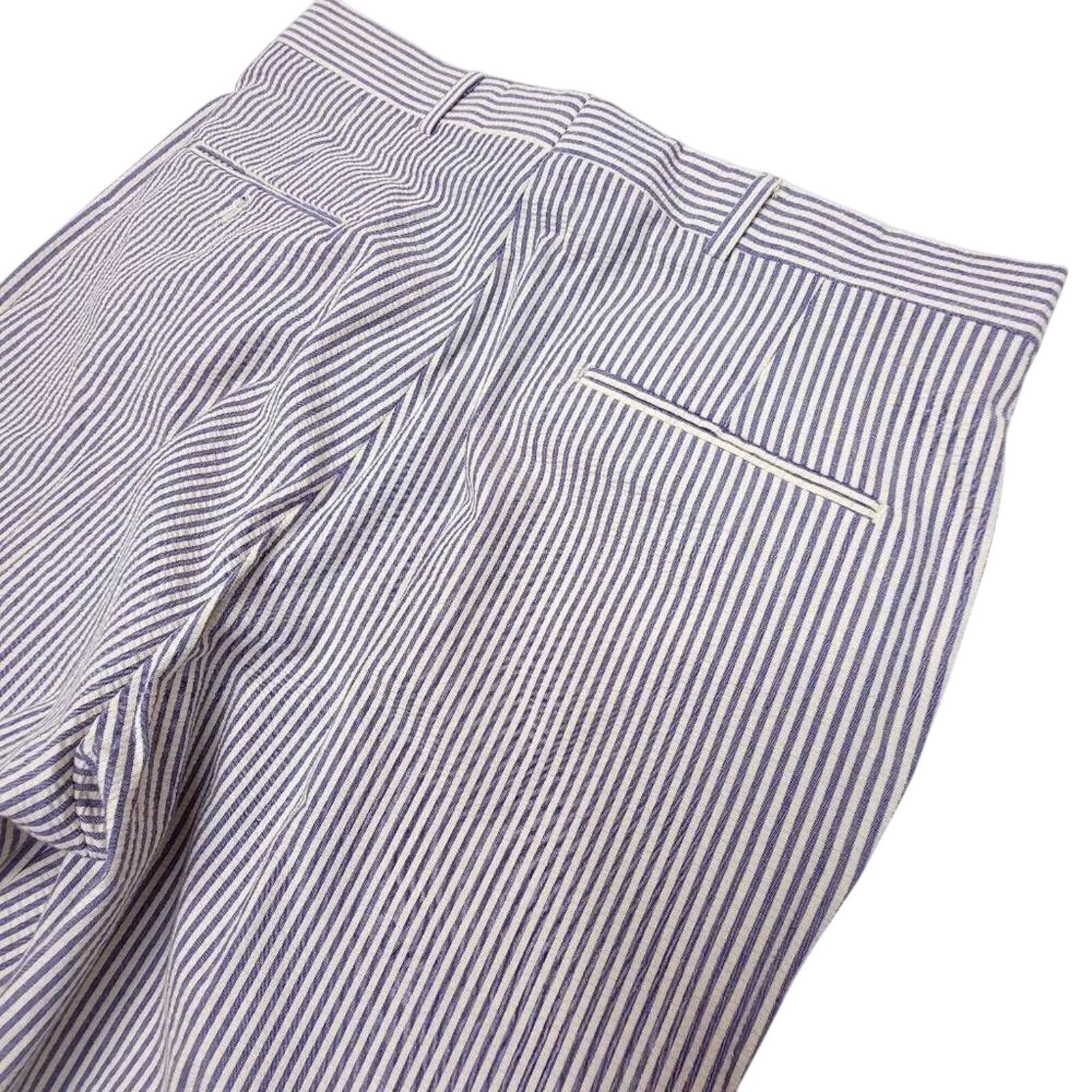 Other Vintage 80s Seersucker Pants Mens 34x28 USA Beach Pleated Size US 34 / EU 50 - 8 Thumbnail