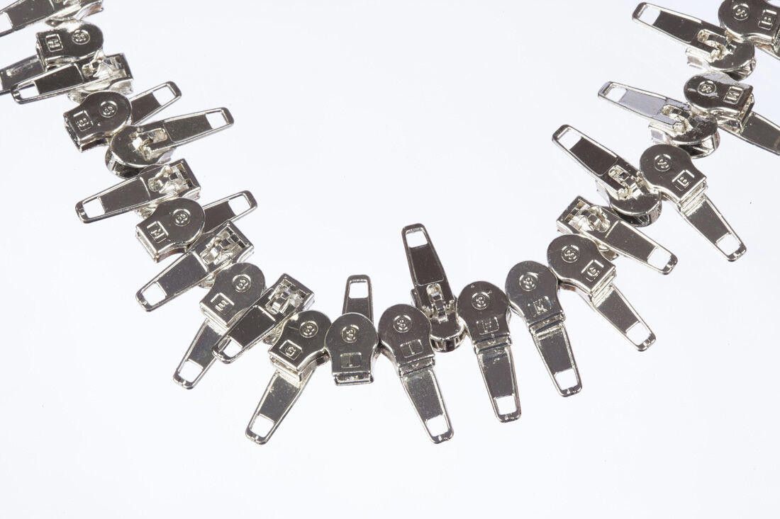Marc Jacobs Marc Jacobs Silver Tone Statement Punk Zipper Necklace Size ONE SIZE - 2 Thumbnail