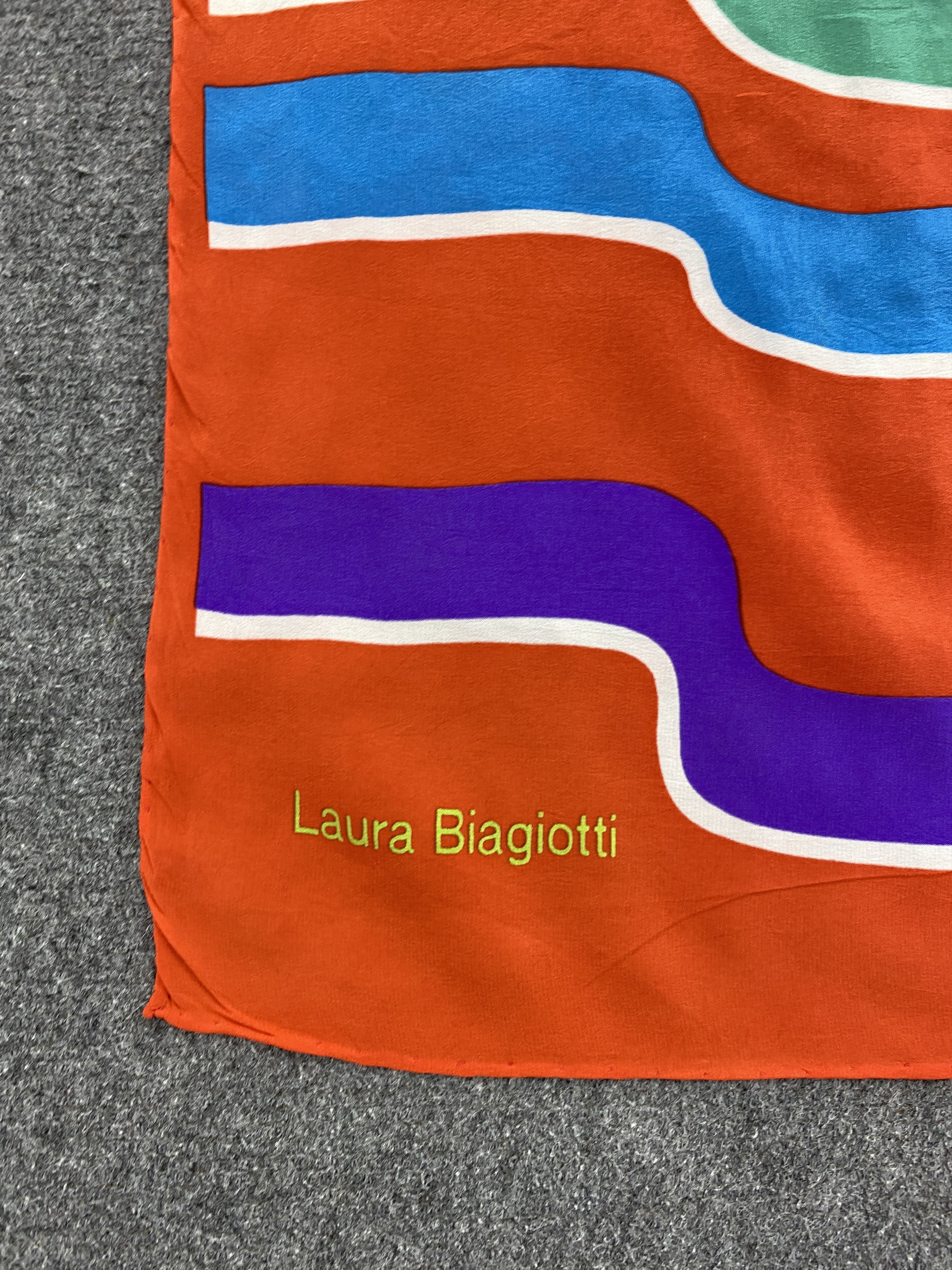 Laura Biagiotti Laura Biagiotti Multi Color Silk Scarf / Silk Shawl SN0231 Size ONE SIZE - 4 Thumbnail