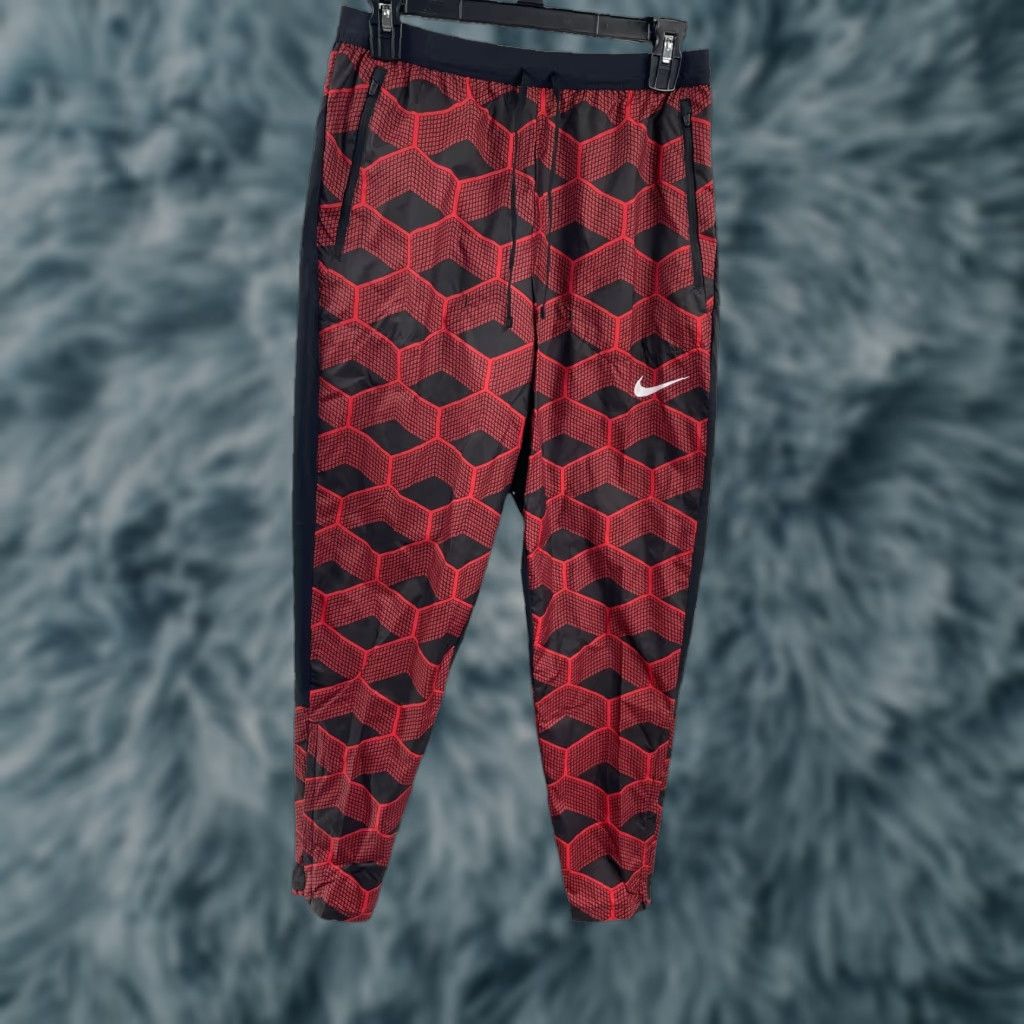 Nike Nike Shield Nike Team Kenya Shield Joggers Track Pants Reflective CV0398-673 Size Small Black Orange/Red Size US 29 - 1 Thumbnail