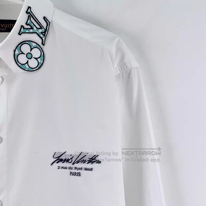 Louis Vuitton Louis Vuitton White presbyopic embroidered cotton lapel si Size US S / EU 44-46 / 1 - 3 Thumbnail