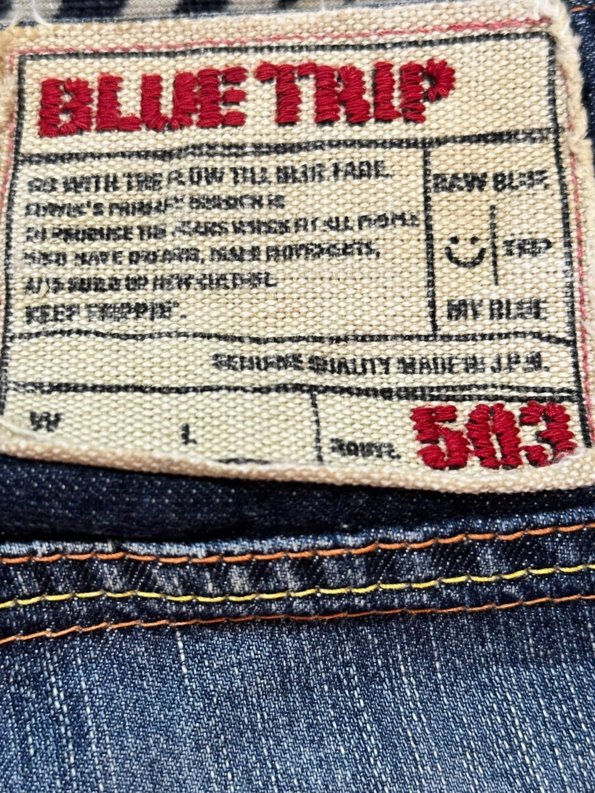Edwin Vintage Edwin 503 Blue Trip Mudwash Grunge Distressed Denim Size US 30 / EU 46 - 7 Thumbnail