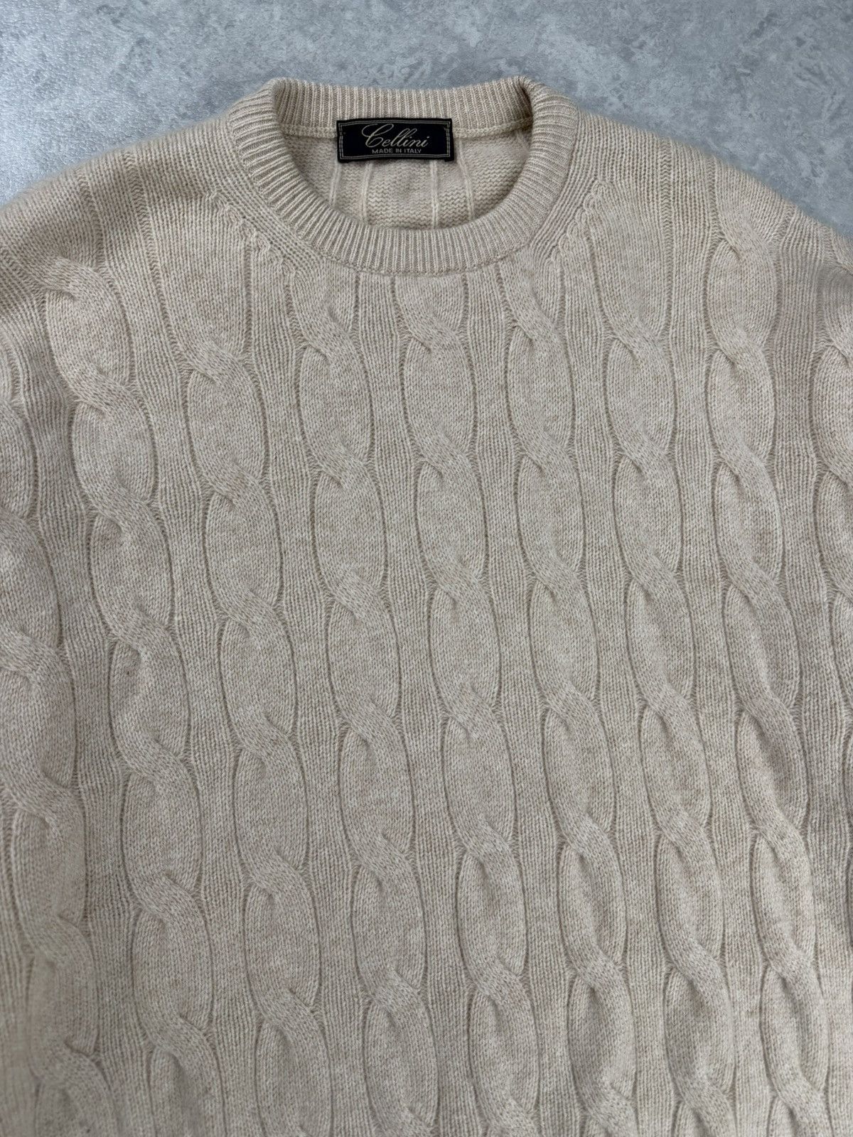 Other Cellini Wool Cashmere Cable Knit Sweater Size 5 Size US L / EU 52-54 / 3 - 5 Thumbnail