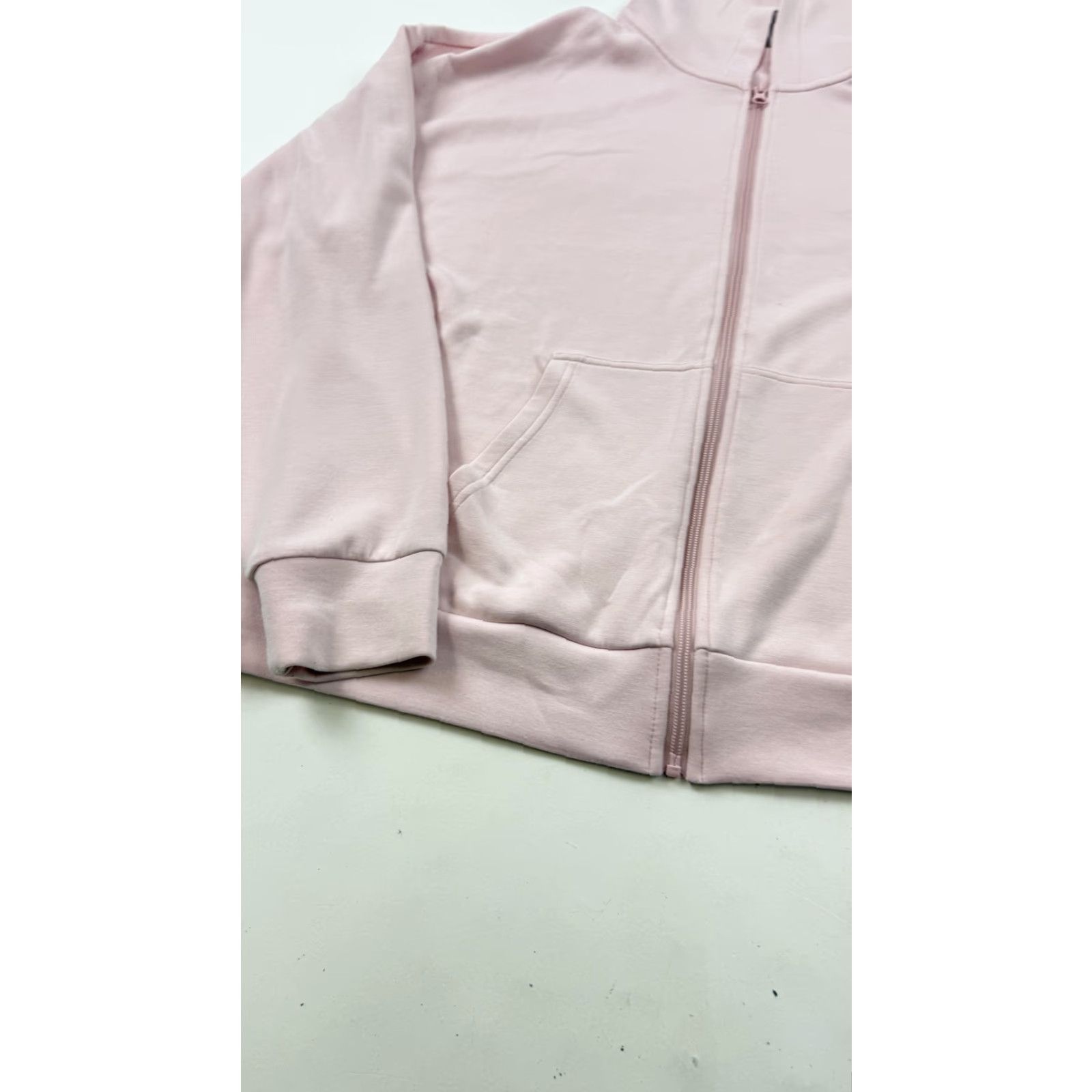 Vintage BTTRM Hoodie Womens Large Pink Modal Blend Full Zip Logo Sweatshirt Jacket Size L / US 10 / IT 46 - 3 Thumbnail