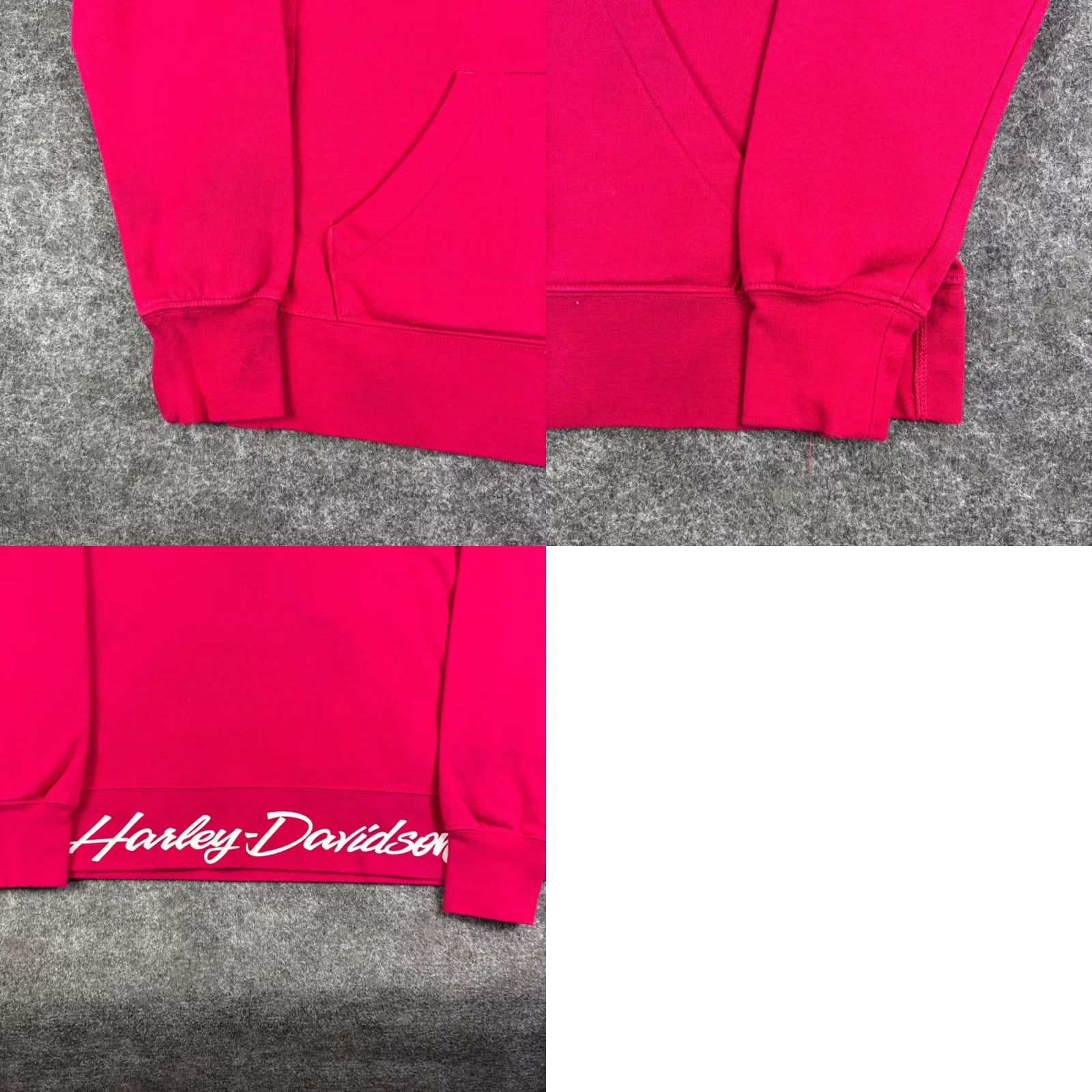 Harley Davidson Harley-Davidson Womens Pink Fleece Hoodie Bar Shield Logo Graphic Sweatshirt M Size M / US 6-8 / IT 42-44 - 8 Thumbnail