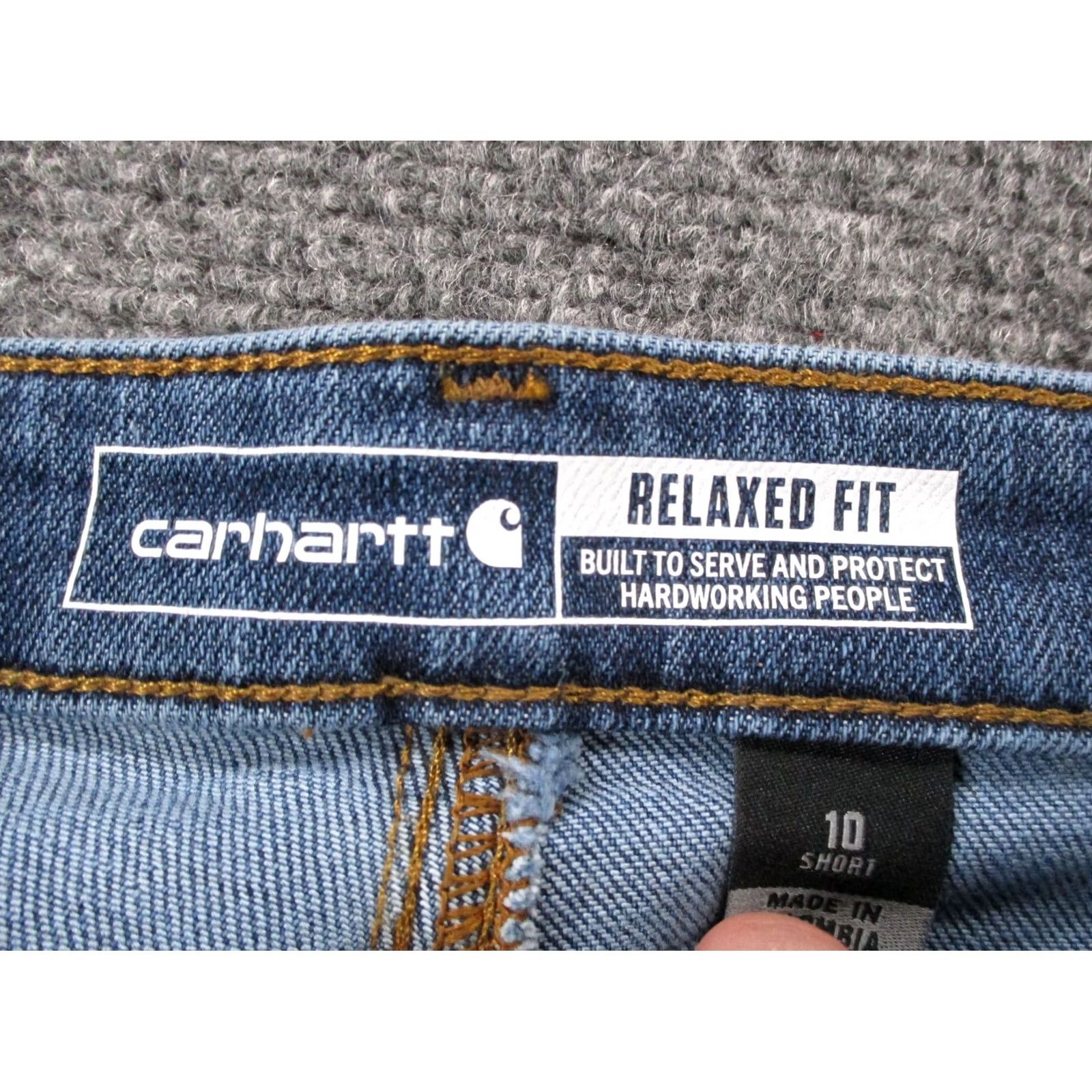 Carhartt Carhartt Jeans Women 10 Short Blue Denim Articulated Knee Workwear Size 24" / US 00 / IT 34 - 7 Thumbnail