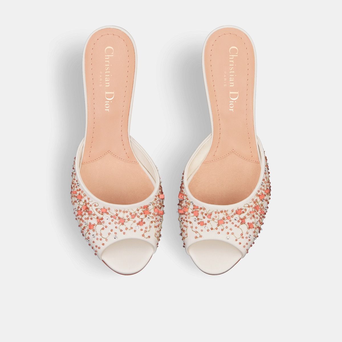 Dior o1w1db10326 Dioriviera D-Dream Heeled Slide in White Size US 9 / IT 39 - 4 Thumbnail