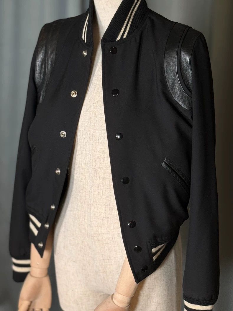 Saint Laurent Black Baseball Jacket
