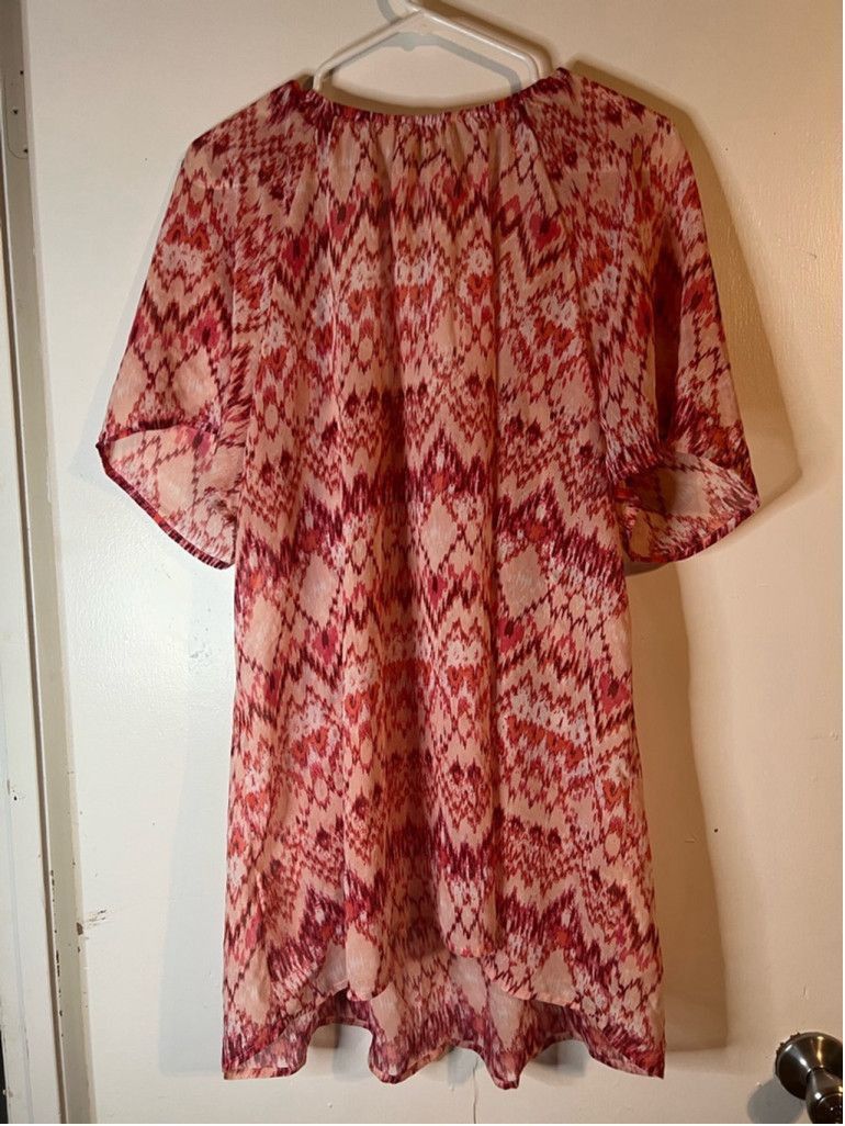 Faded Glory Women's Faded Glory Blouse Size 3X Pink Red Size 3XL / US 20-22 - 2 Thumbnail
