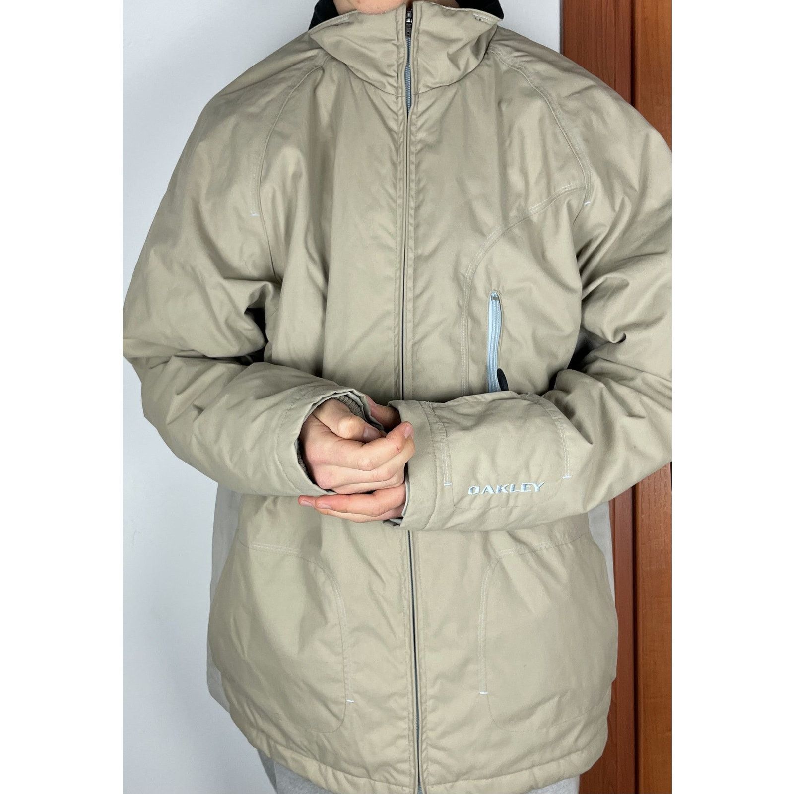 Oakley × Vintage Oakley Adults Beige Quilted Lined Outdoor Full Zip Jacket XL Size US XL / EU 56 / 4 - 2 Thumbnail
