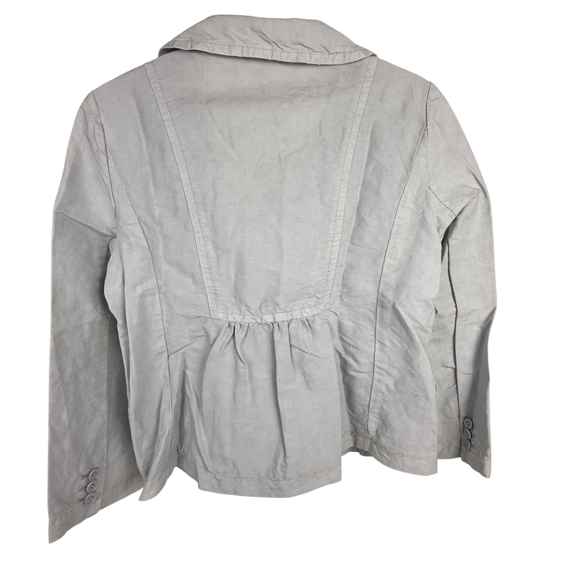 J.Crew J.Crew Double-Button Front Jacket Cotton-Blend Mandarin Coll Size S / US 4 / IT 40 - 3 Thumbnail