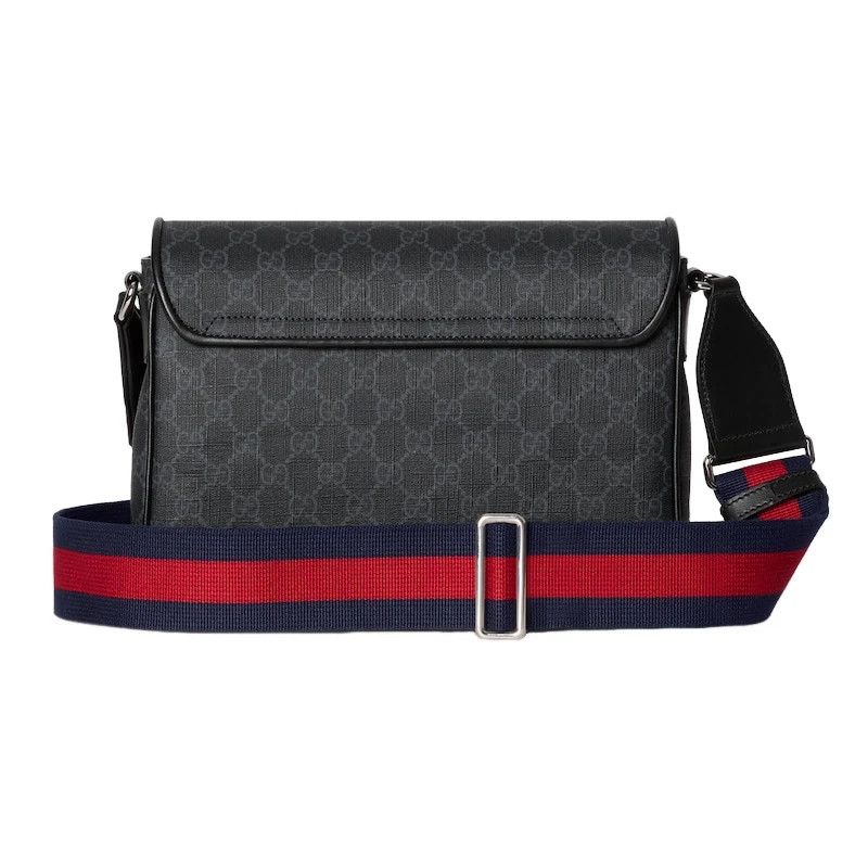 GUCCI Black GG Canvas Crossbody Bag New & Authentic