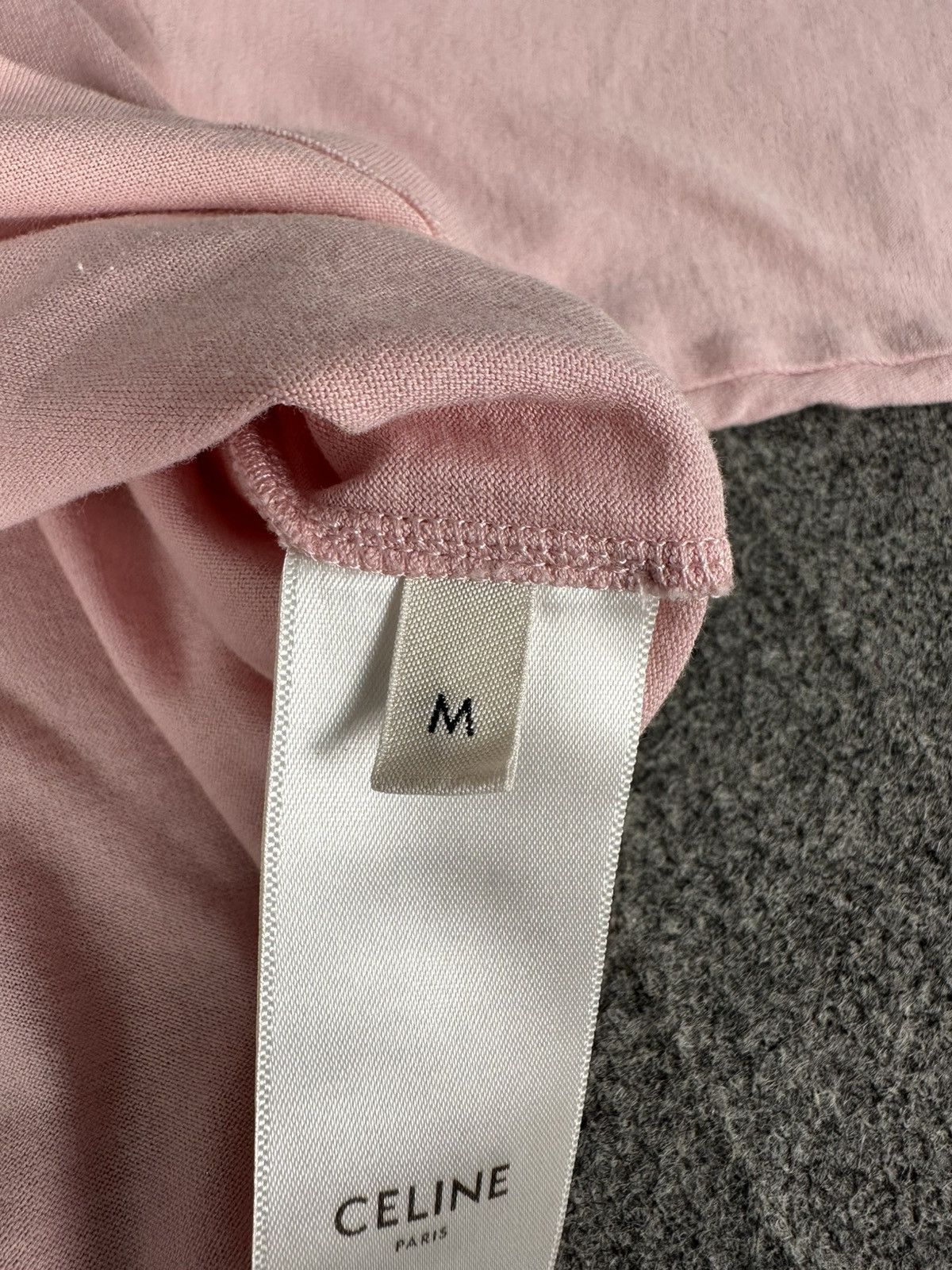 Celine Celine - Hedi Slimane S/S21 Cropped T-shirt - Light Rose Size M / US 6-8 / IT 42-44 - 11 Thumbnail