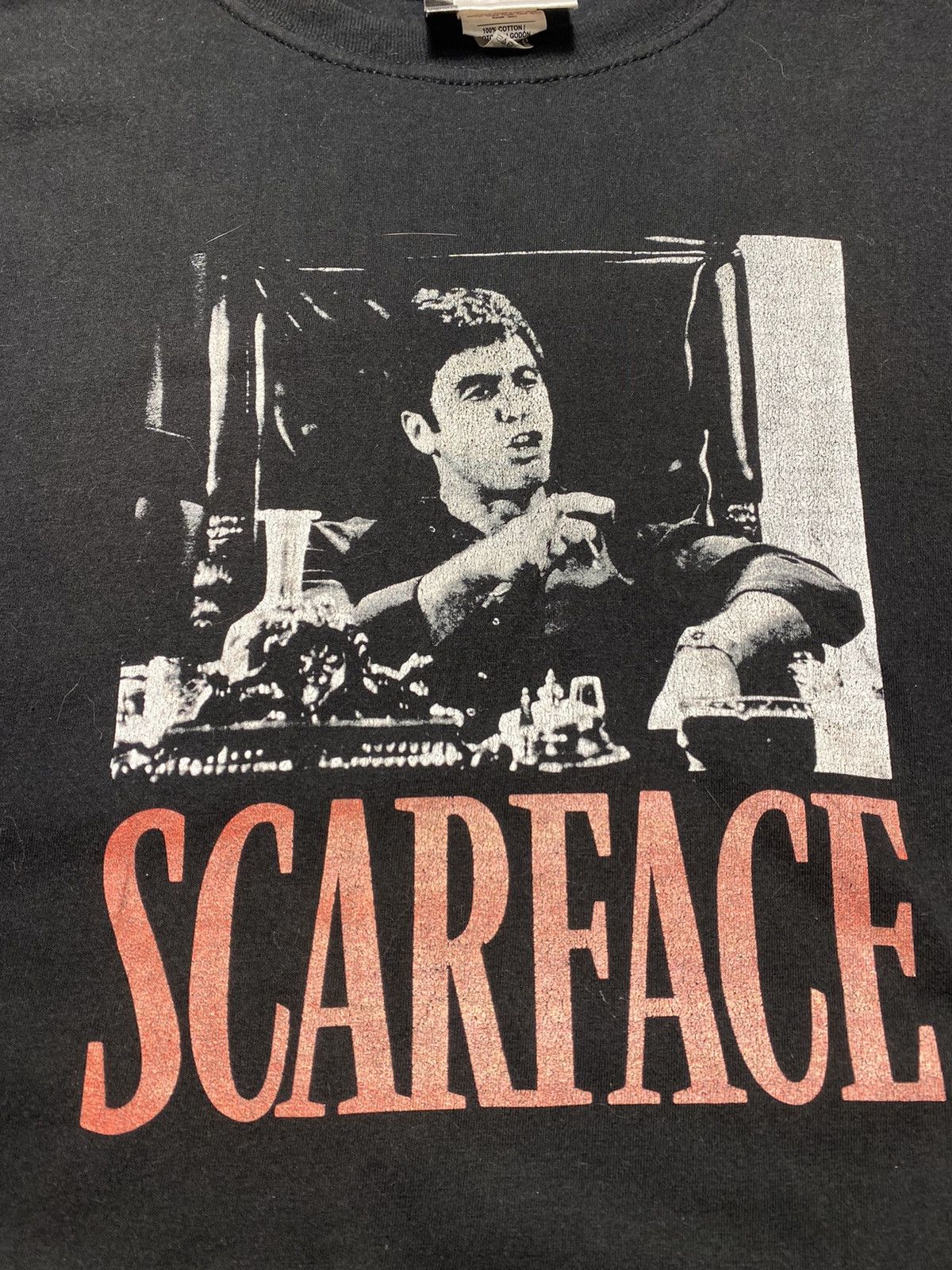 Vintage SCARFACE Tony Montana vintage t shirt heavy cotton Size US XL / EU 56 / 4 - 5 Thumbnail