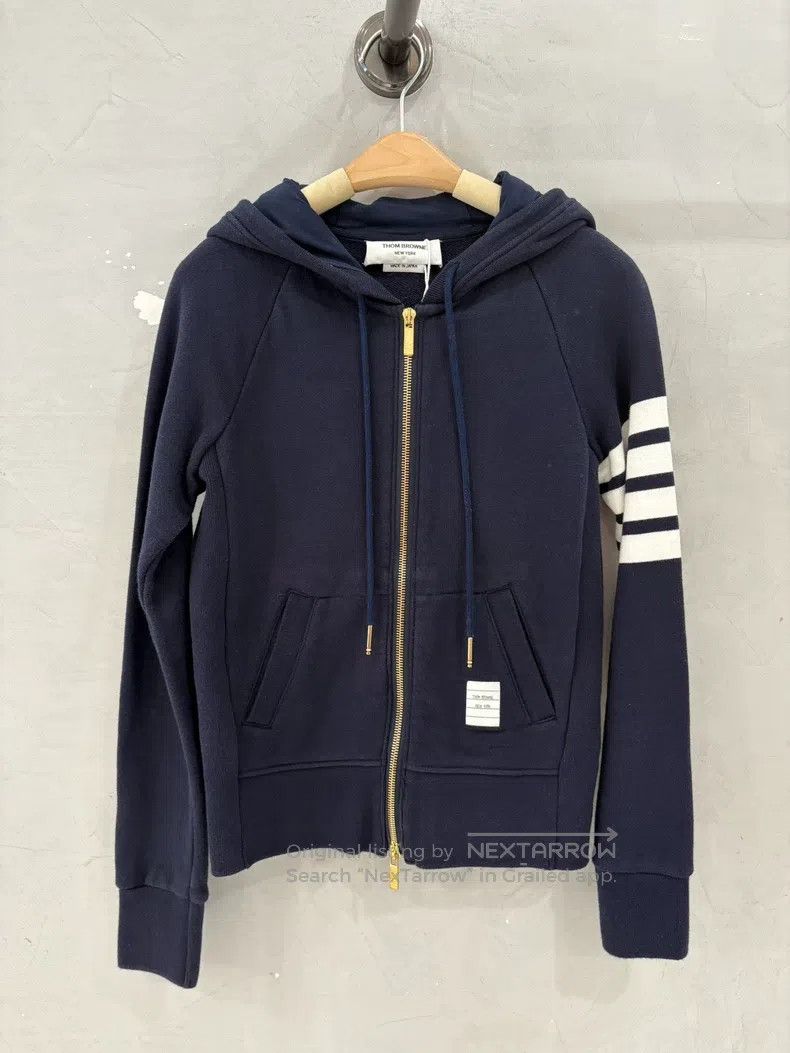 Thom Browne Blue hoodie with zipper