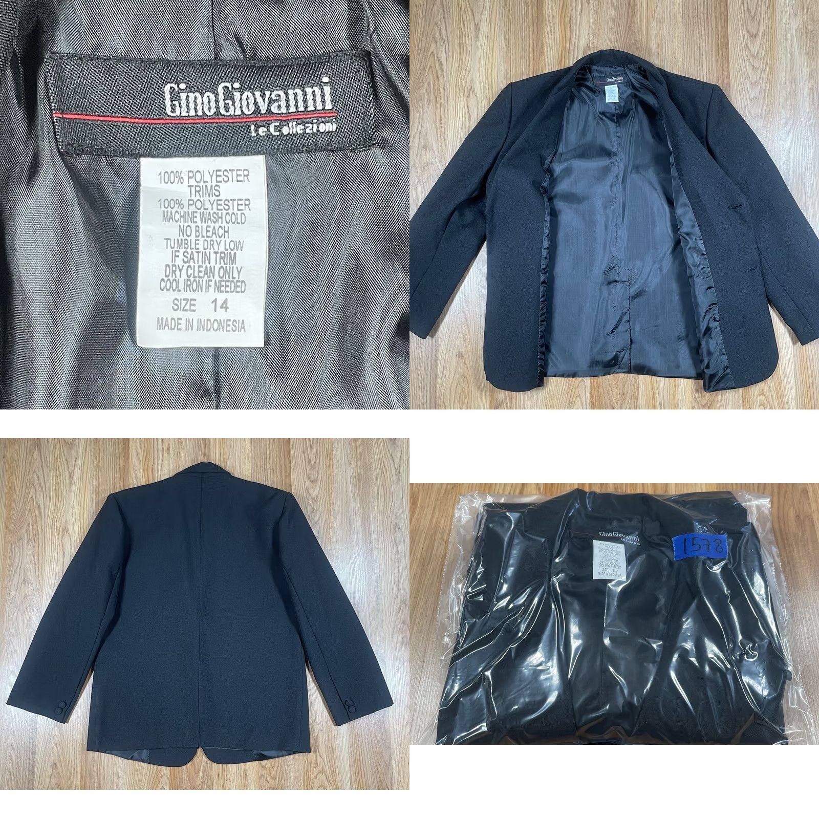 Vintage Gino Giovanni Blazer Womens 14 Black Lined Jacket Business Wear 100% Polyester Blazer Womens 14 Black Lined Jacket Business Wear 100% Polyester Size XL / US 12-14 / IT 48-50 - 8 Thumbnail