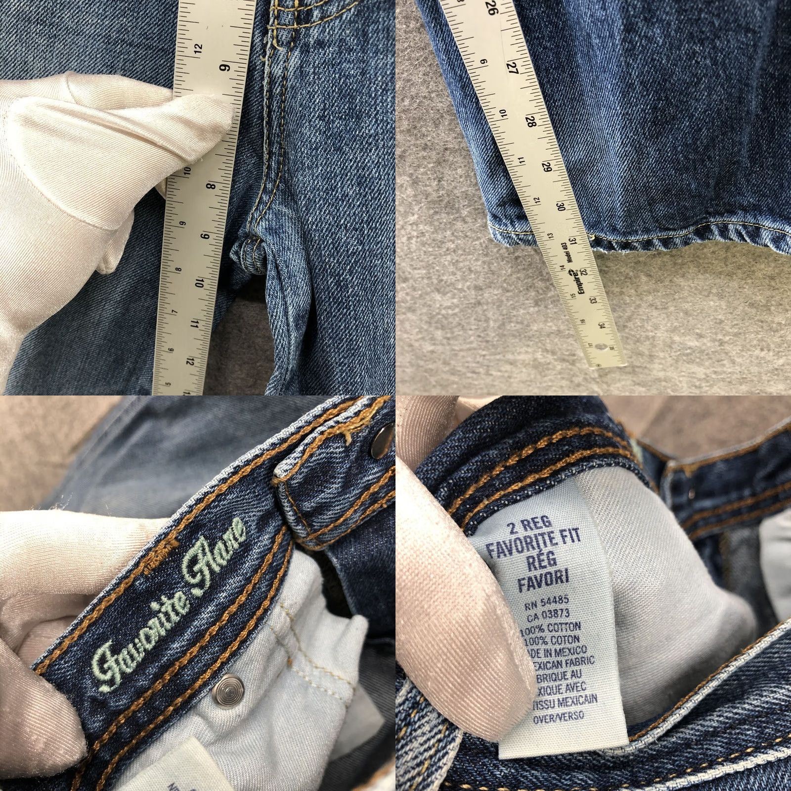 American Eagle Outfitters VINTAGE American Eagle Favorite Flare Jeans Womens Size 2 Blue Mid Rise Distressed Jeans Women 2 Flared Vintage AE Outfitters Size 26" / US 2 / IT 38 - 8 Thumbnail