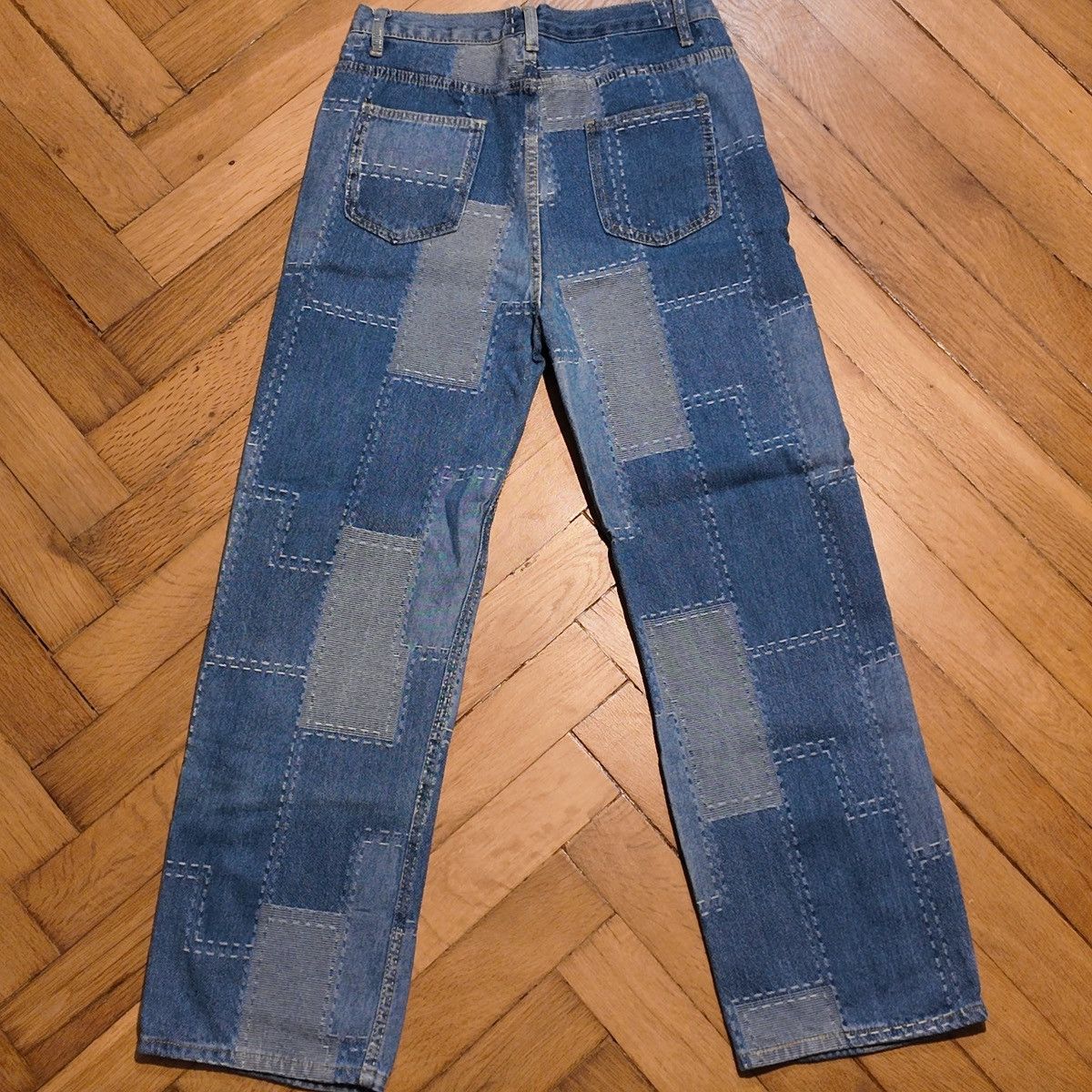 Other Sashiko Inspired Patchwork Denim Size W29–30 Size US 29 - 3 Thumbnail