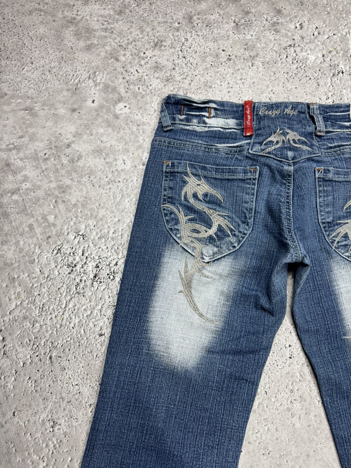 Other Vintage Flared Bootcut Jeans Tribal Embroidery Denim Pants Size 27" / US 4 / IT 40 - 6 Thumbnail