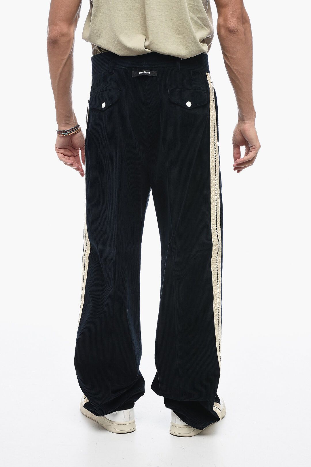 Palm Angels og1mm0825 Corduroy Tape Pant in Blue Size US 32 / EU 48 - 2 Thumbnail