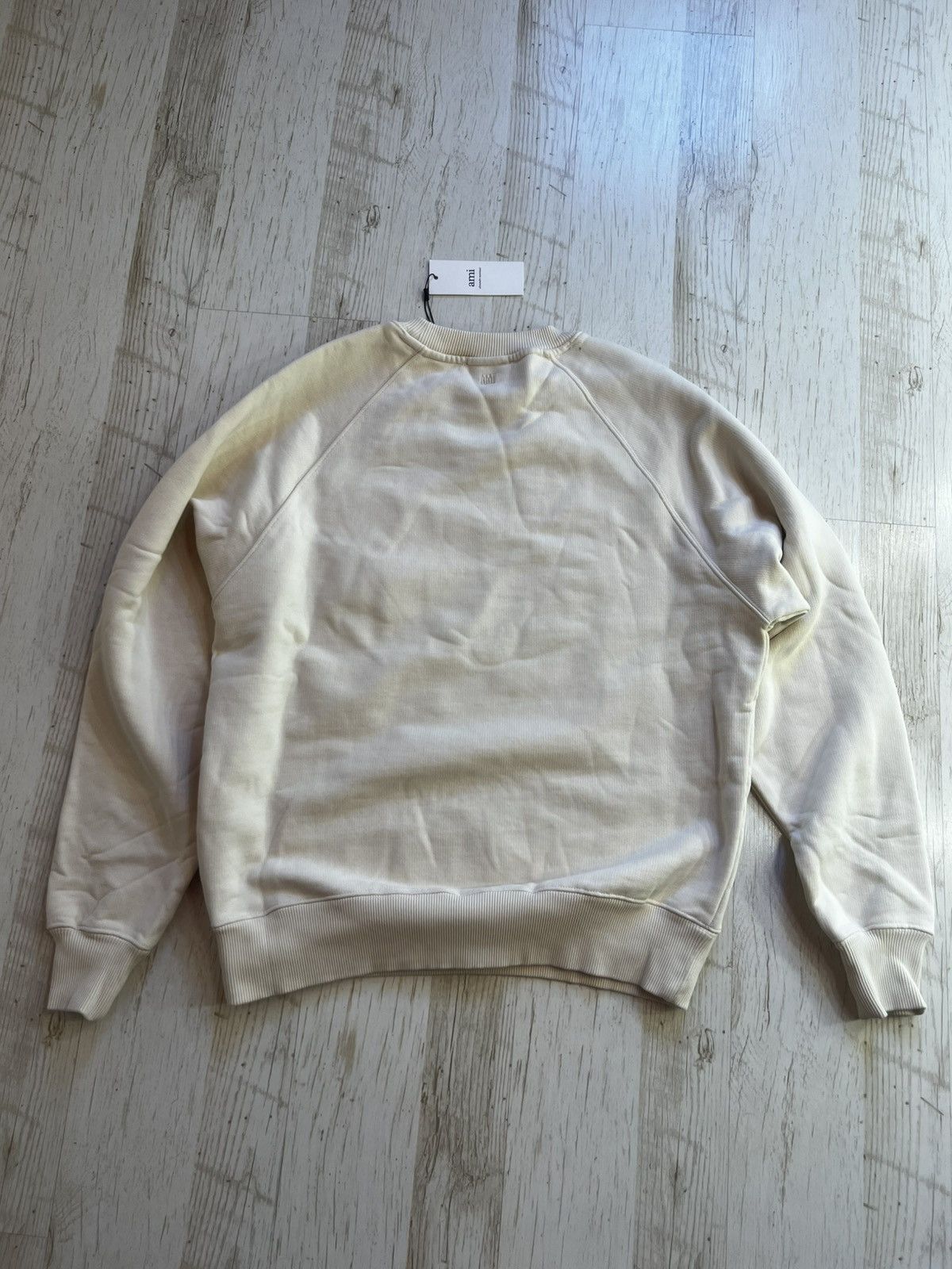 AMI AMI Paris Ami de Coeur Patch Sweatshirt Beige Size M Size US M / EU 48-50 / 2 - 8 Thumbnail