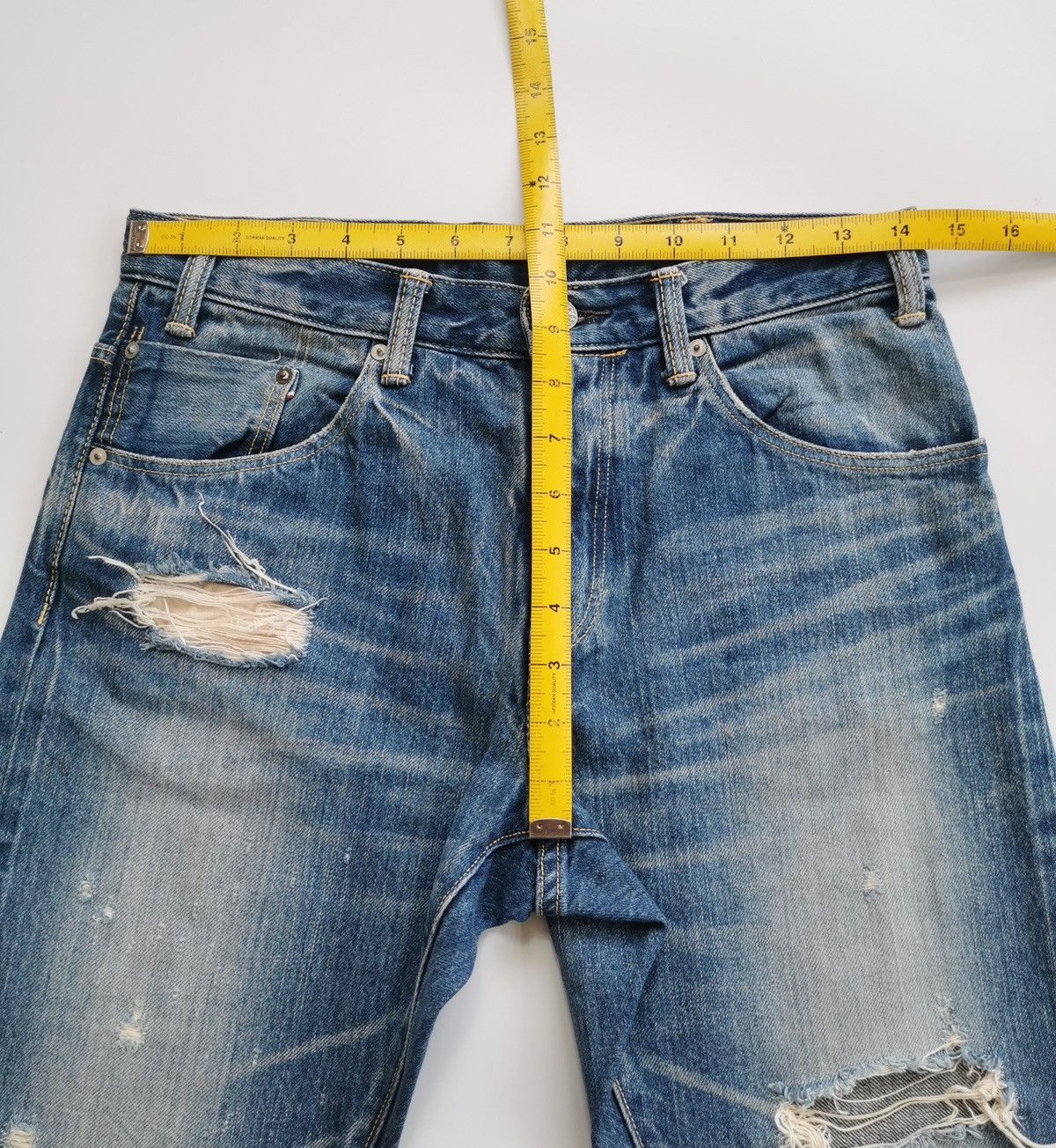 Sugar Cane DMG Selvedge Distressed Ankle Denim Jeans Size US 29 - 10 Thumbnail