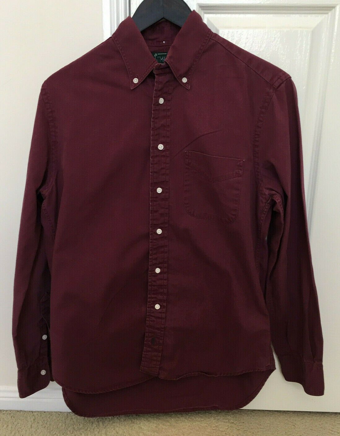 Gitman Bros. Vintage Overdyed Oxford Shirt Burgundy Size US M / EU 48-50 / 2 - 3 Thumbnail