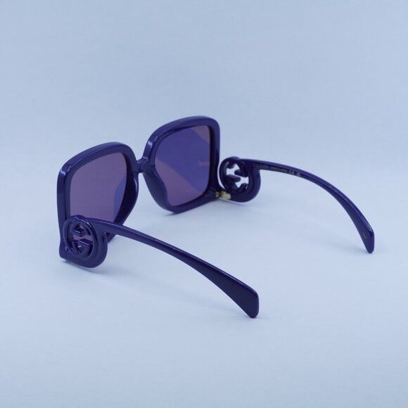 Gucci 🕶️ New Gucci GG1326S 006 Sunglasses - Violet Frame Size ONE SIZE - 6 Thumbnail